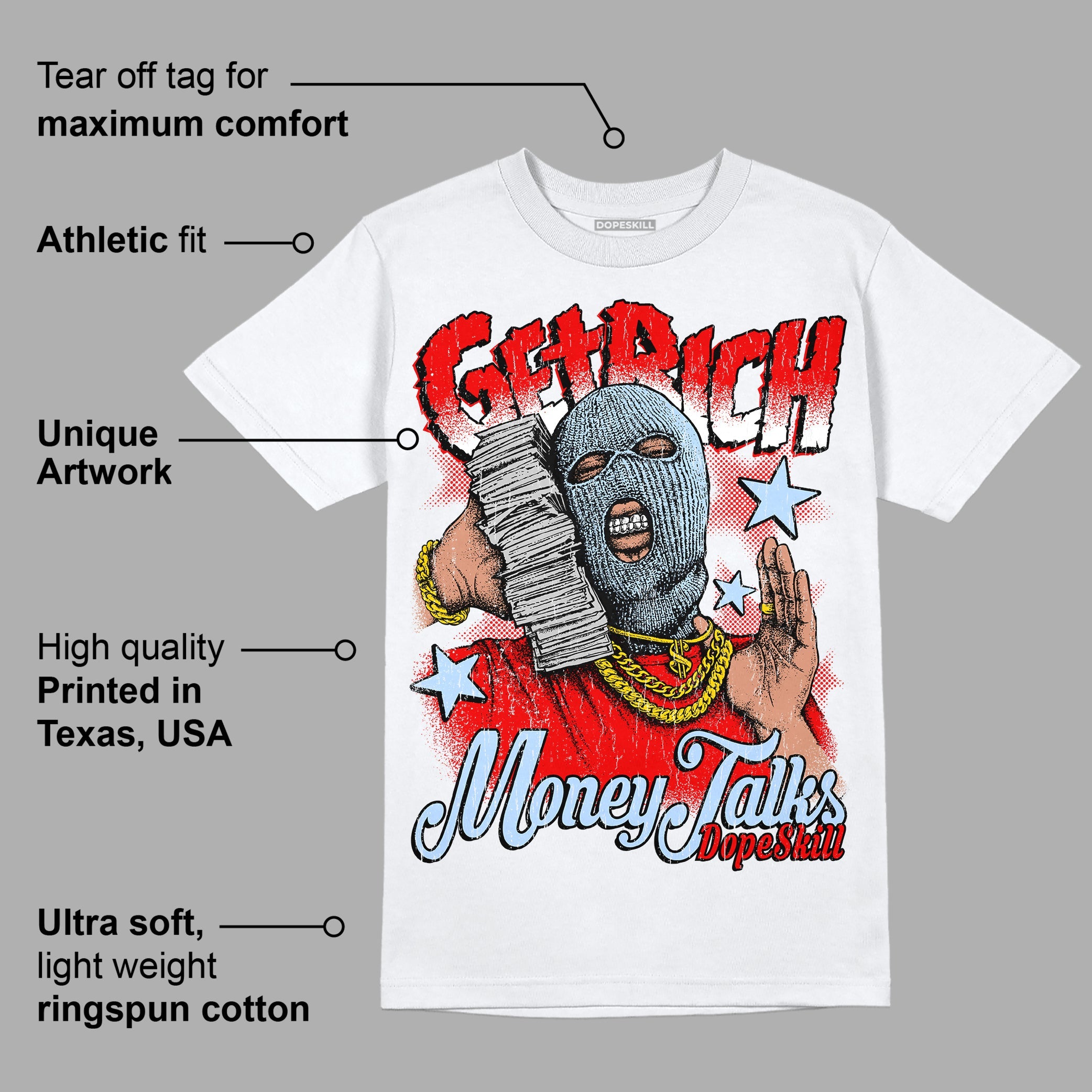 Cherry 12s superstreetwear T-Shirt Get Rich Graphic