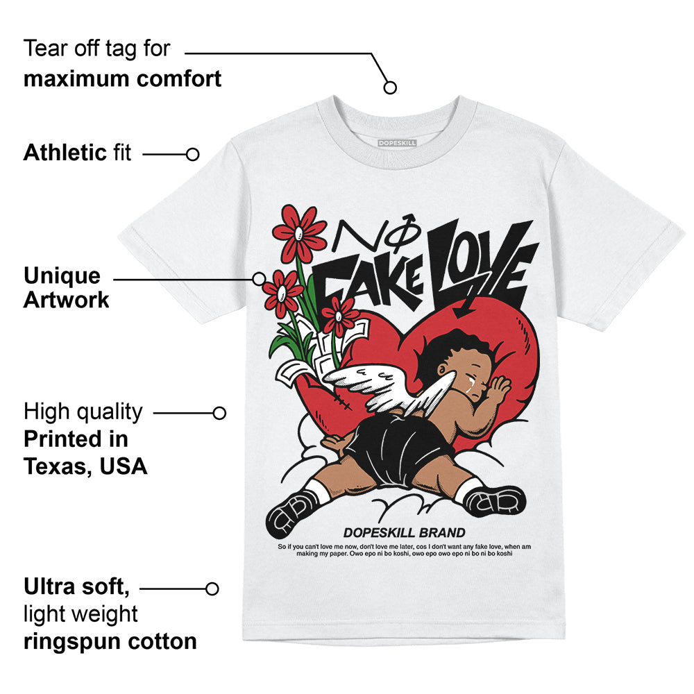 Red Taxi 12s superstreetwear T-Shirt No Fake Love Graphic
