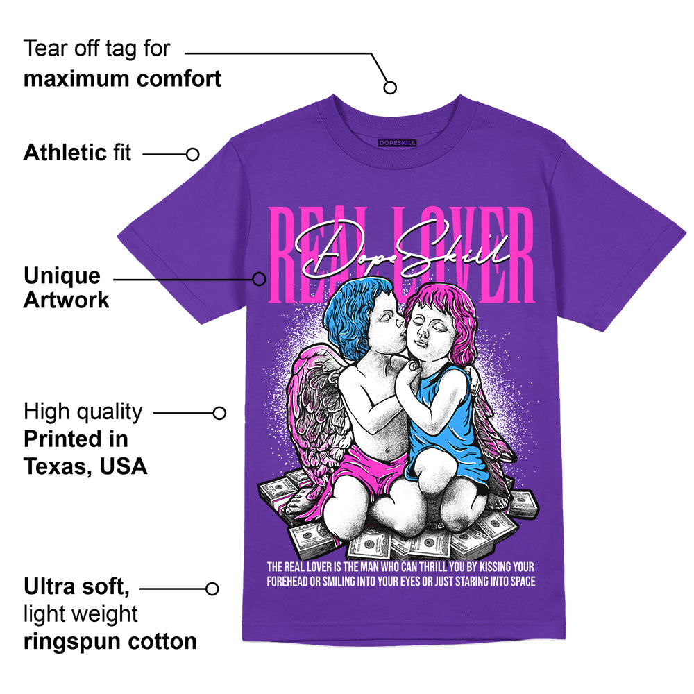 Dunk Purple Championship Court White superstreetwear Purple T-shirt Real Lover Graphic