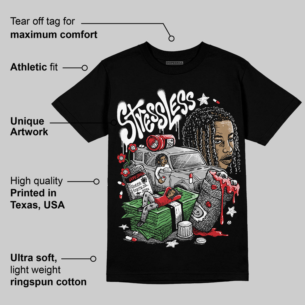 Black Cement 3s superstreetwear T-Shirt Stressless Graphic