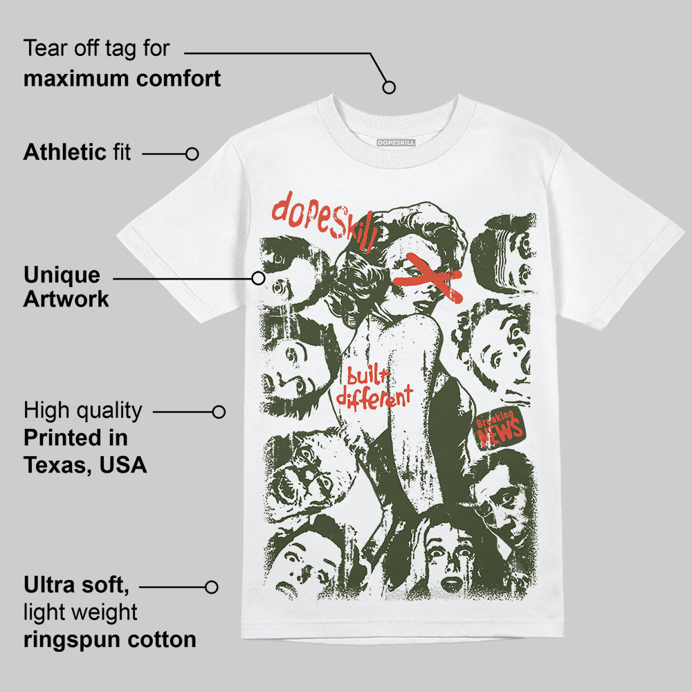Olive Collection superstreetwear T-Shirt Built Different Graphic