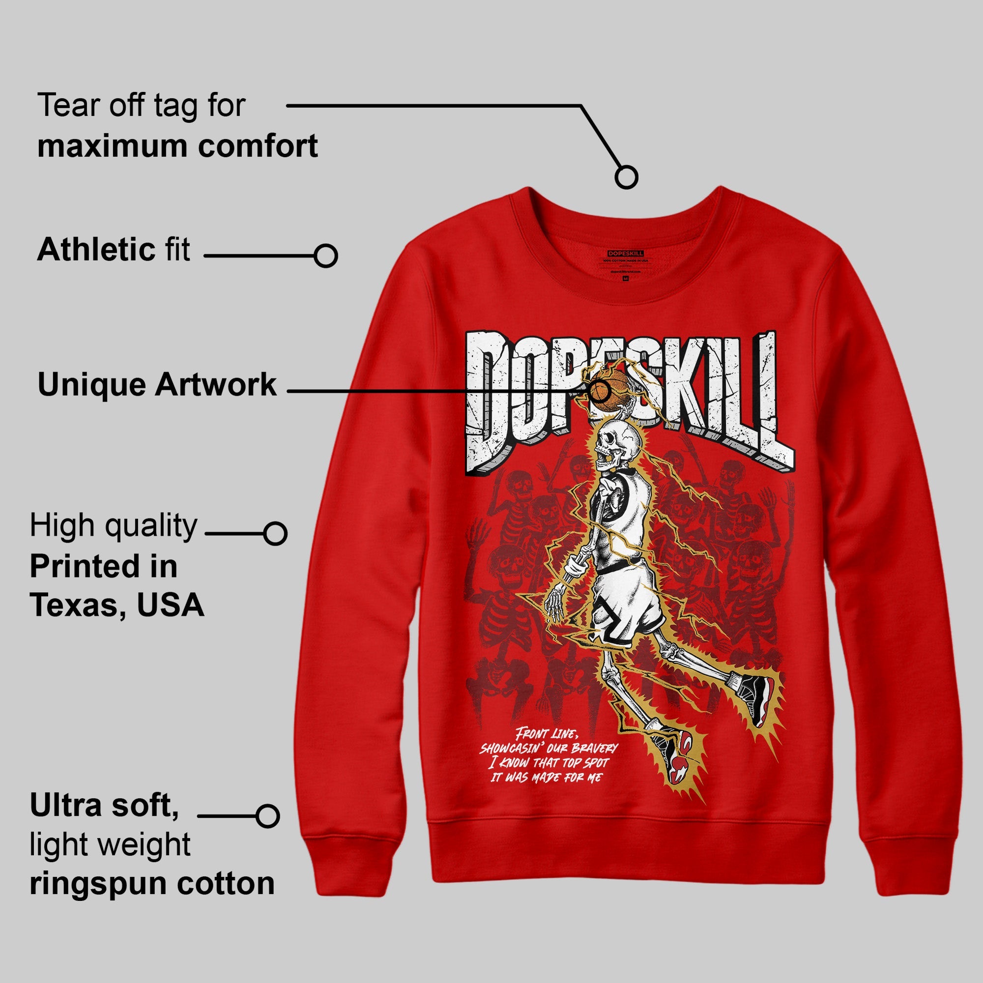 Bred Velvet 11s superstreetwear Red Sweatshirt Thunder Dunk Graphic