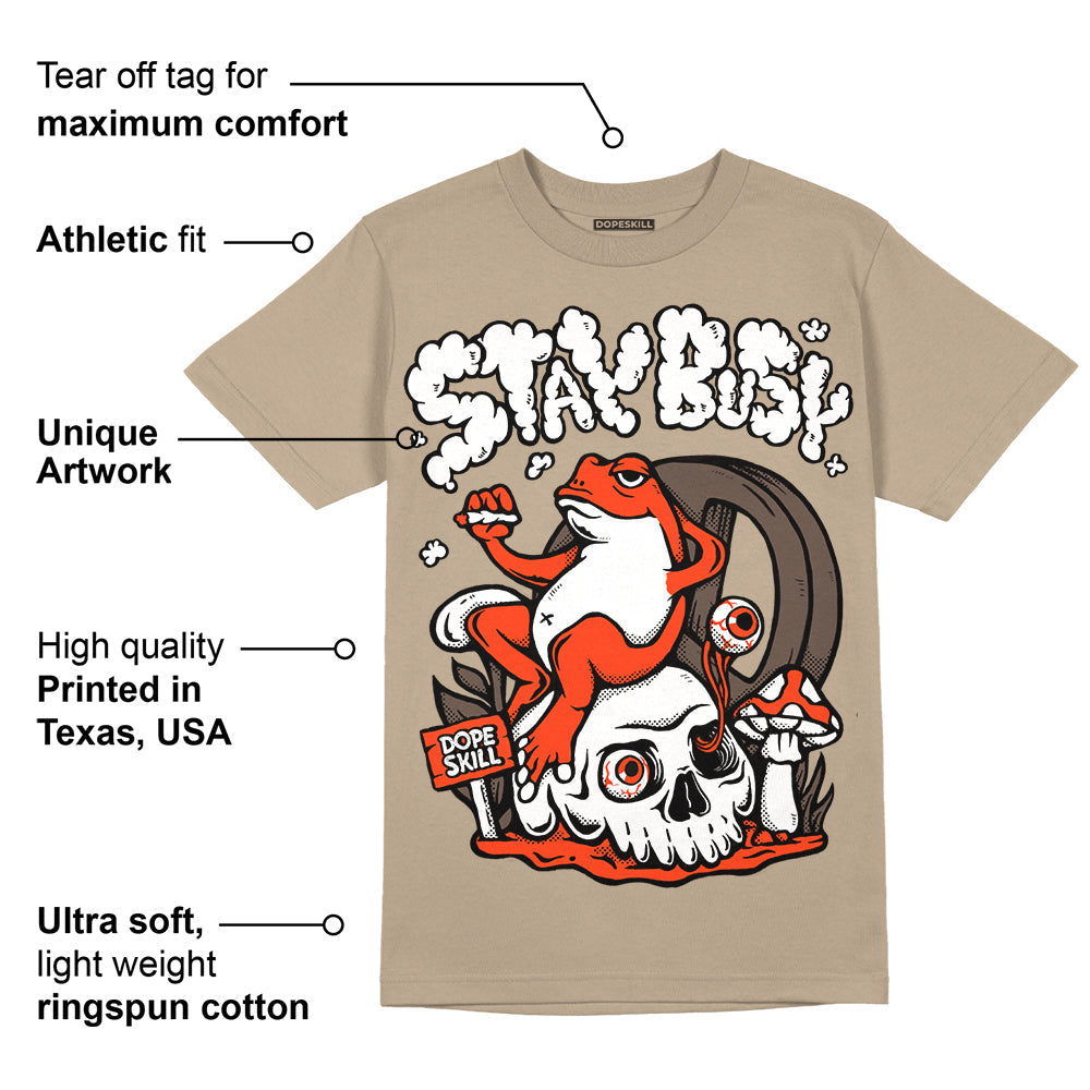 Latte 1s superstreetwear Medium Brown T-shirt Stay Busy Graphic