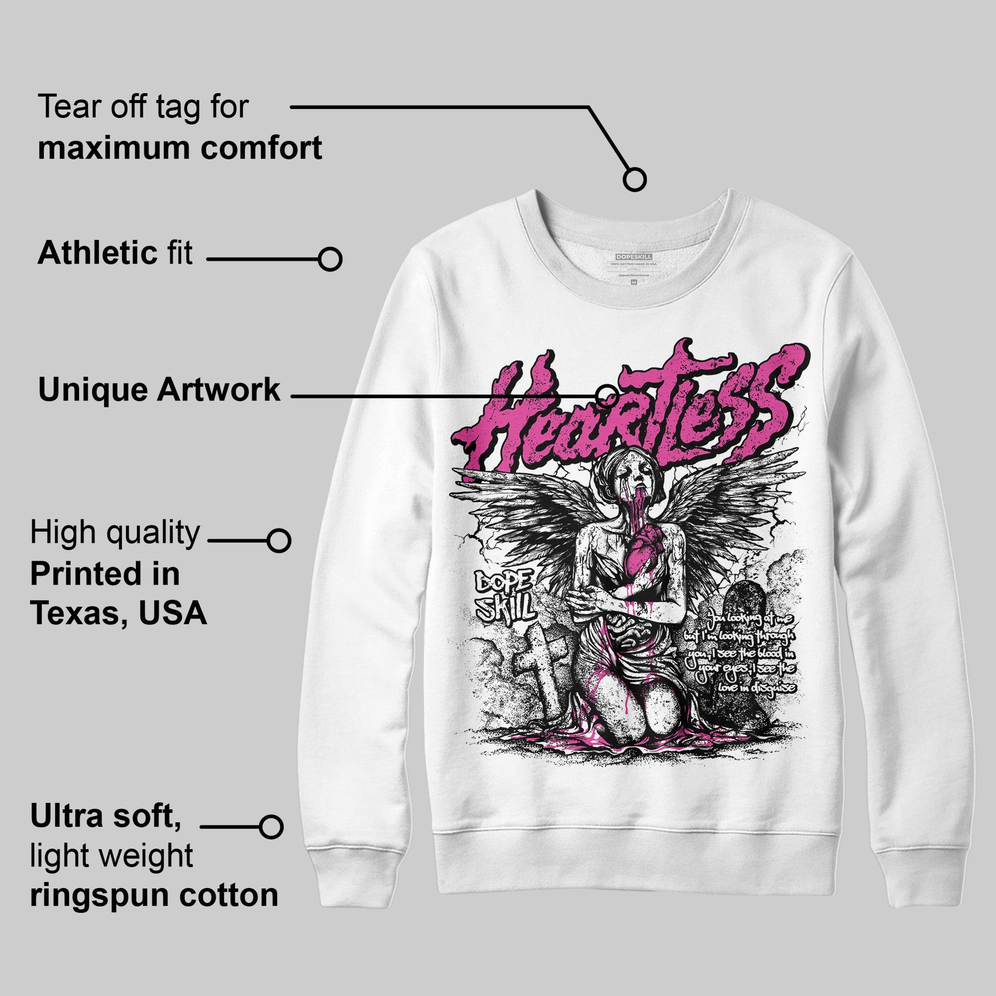 Dunk Active Fuchsia superstreetwear Sweatshirt Heartless Graphic