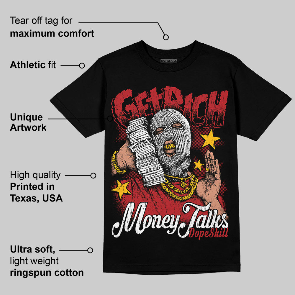 Flu Game 12s superstreetwear T-Shirt Get Rich Graphic