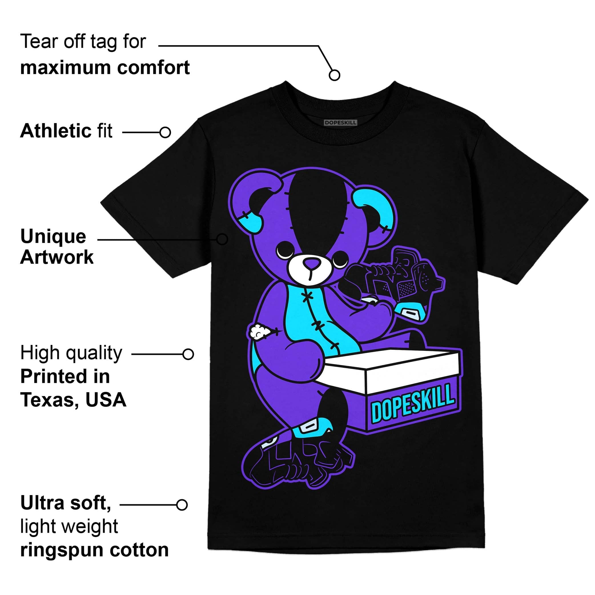 Aqua 6s superstreetwear T-Shirt Sneakerhead BEAR Graphic