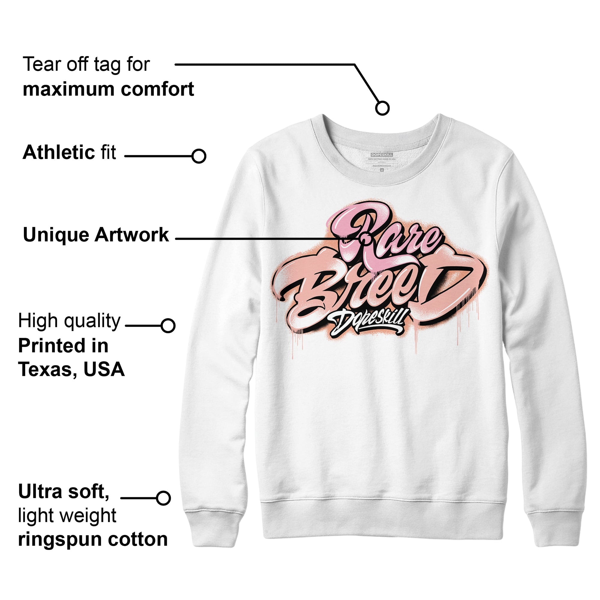 Legend Pink 11s superstreetwear Sweatshirt Rare Breed Type Graphic
