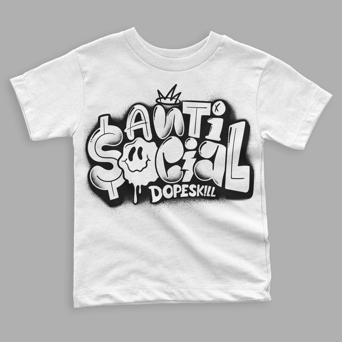 Panda White Black Dunk Low superstreetwear Toddler Kids T-shirt Anti Social Graphic