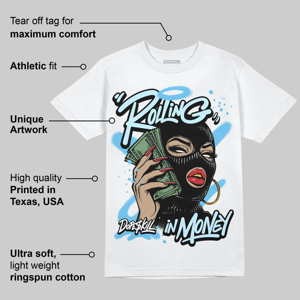 Legend Blue 11s superstreetwear T-Shirt Rolling in Money Graphic