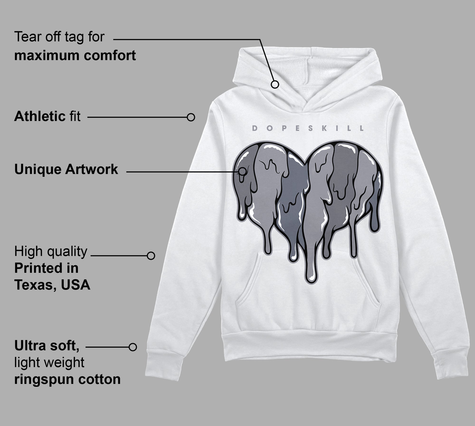 Stealth 14s superstreetwear Hoodie Sweatshirt Slime Drip Heart Graphic