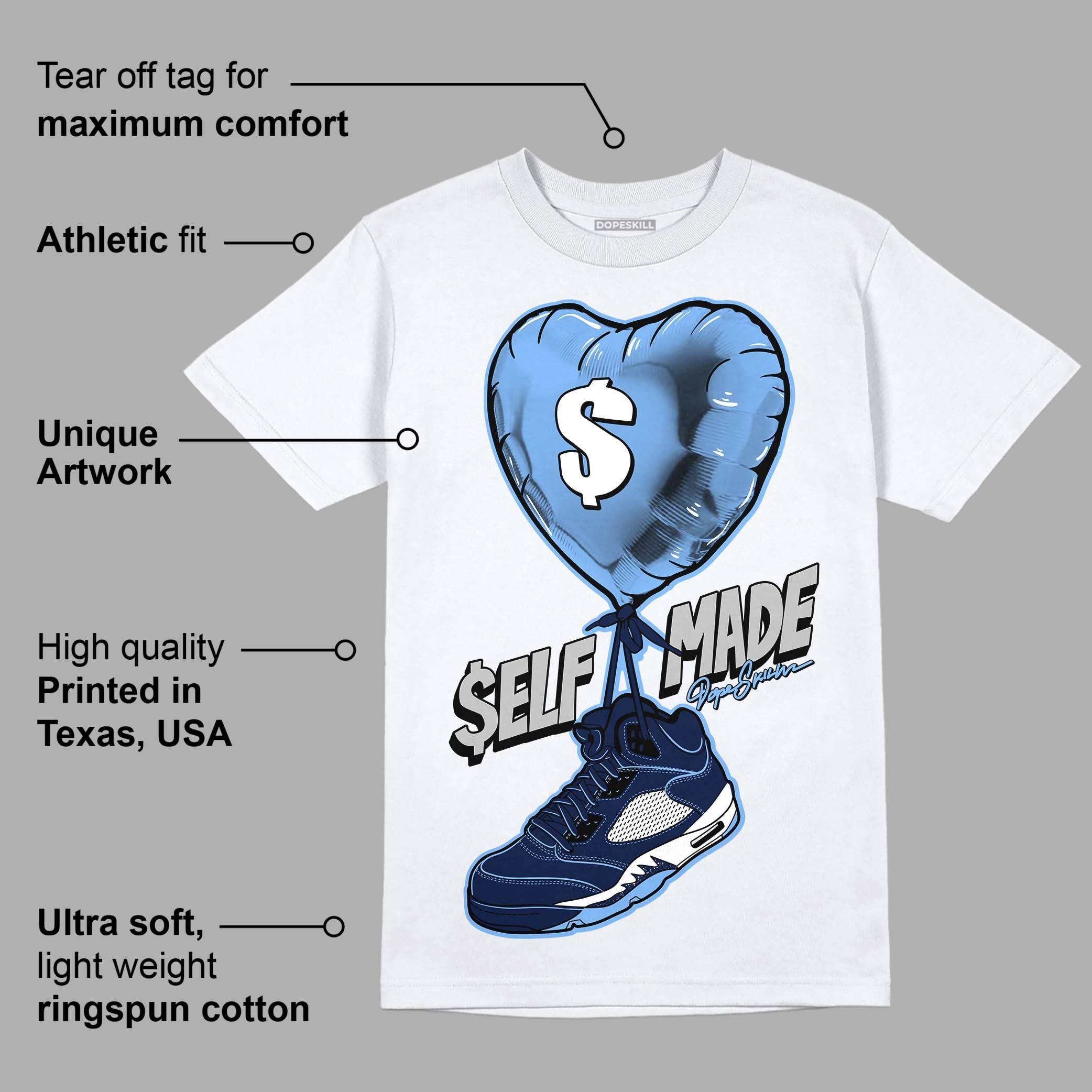 Midnight Navy 5s superstreetwear T-Shirt Self Made Graphic