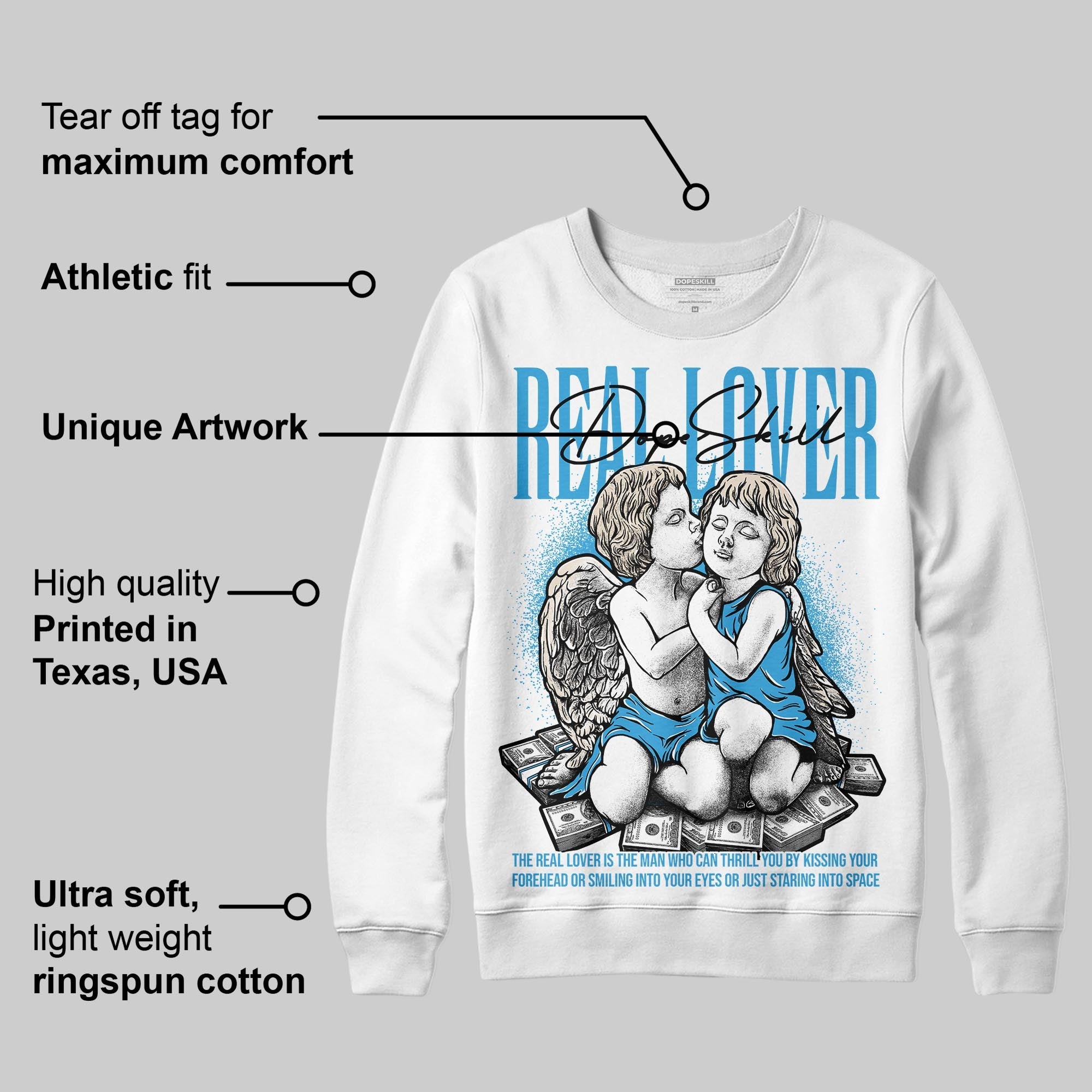 UNC Reimagined 1s superstreetwear Sweatshirt Real Lover Graphic