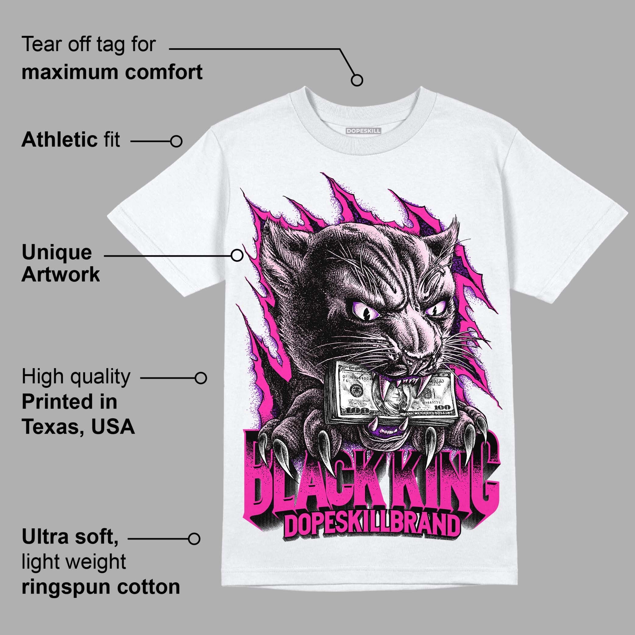 Triple Pink Dunk Low superstreetwear T-Shirt Black King Graphic