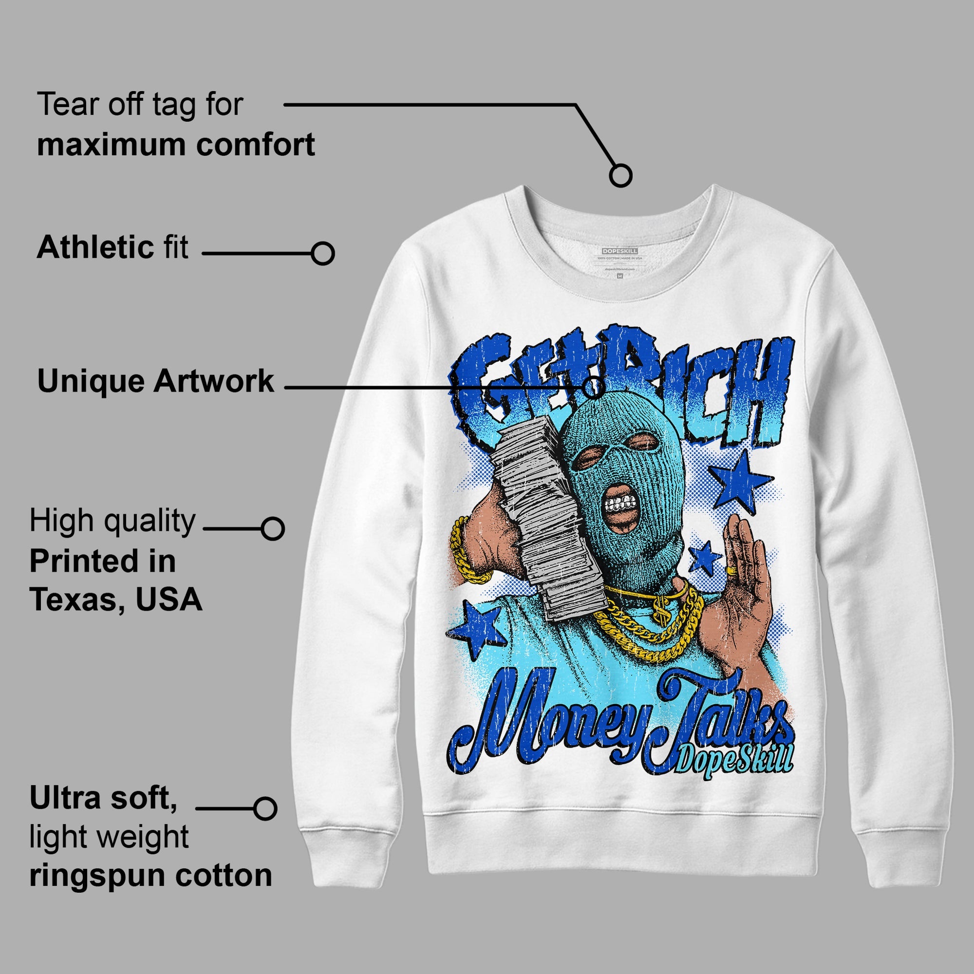 SB Dunk Argon superstreetwear Sweatshirt Get Rich Graphic