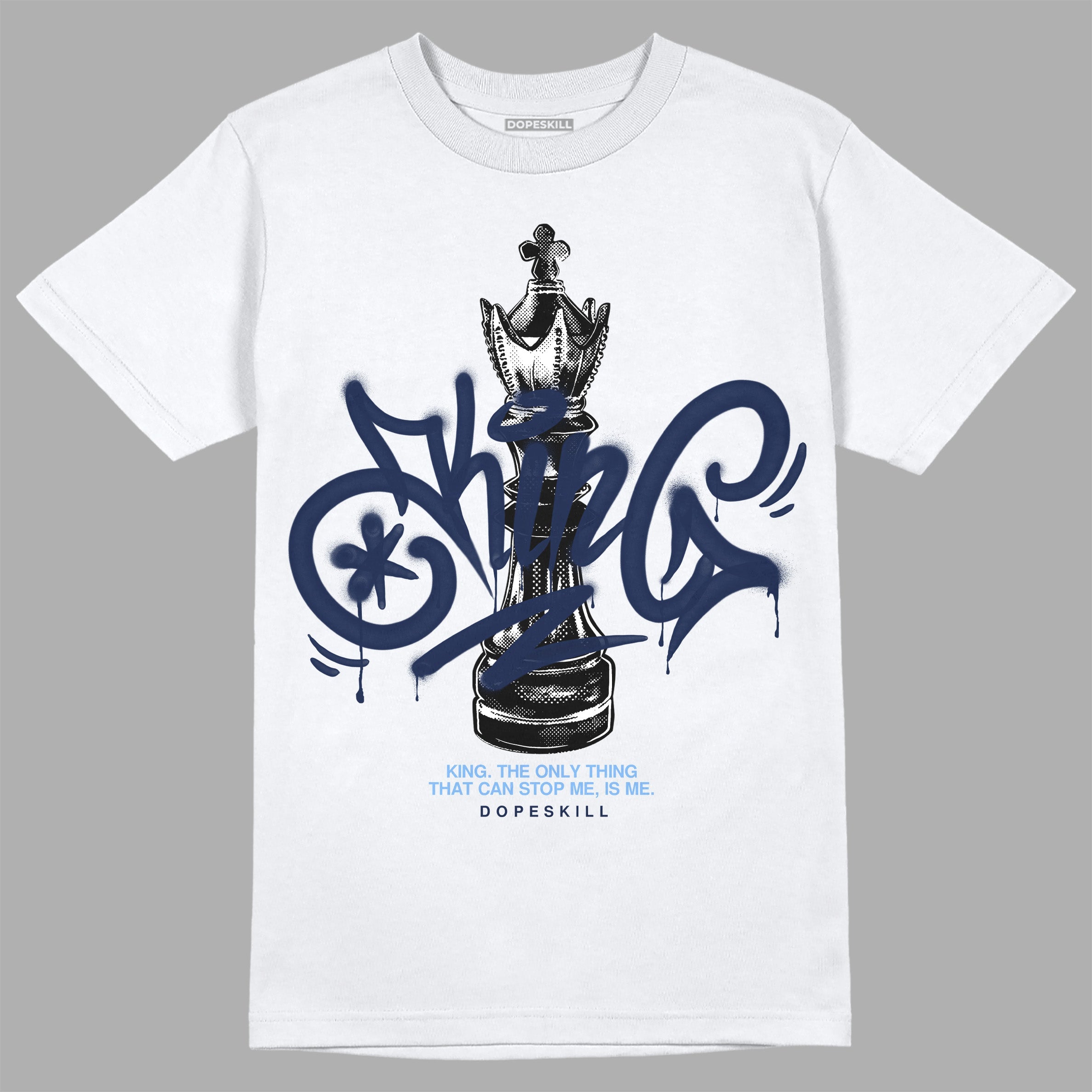 Midnight Navy 5s superstreetwear T-Shirt King Chess Graphic