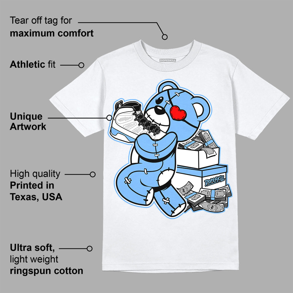 Powder Blue 9s superstreetwear T-Shirt Bear Steals Sneaker Graphic