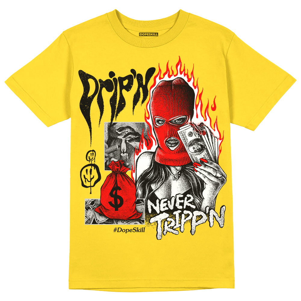 Black Tour Yellow AJ 4 Thunder superstreetwear Unisex T-Shirt Drip'n Never Tripp'n Graphic