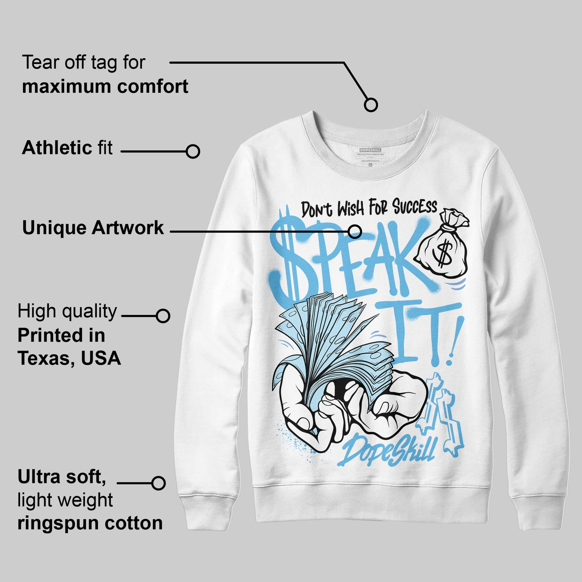 Legend Blue 11s superstreetwear Sweatshirt Speak It Graphic