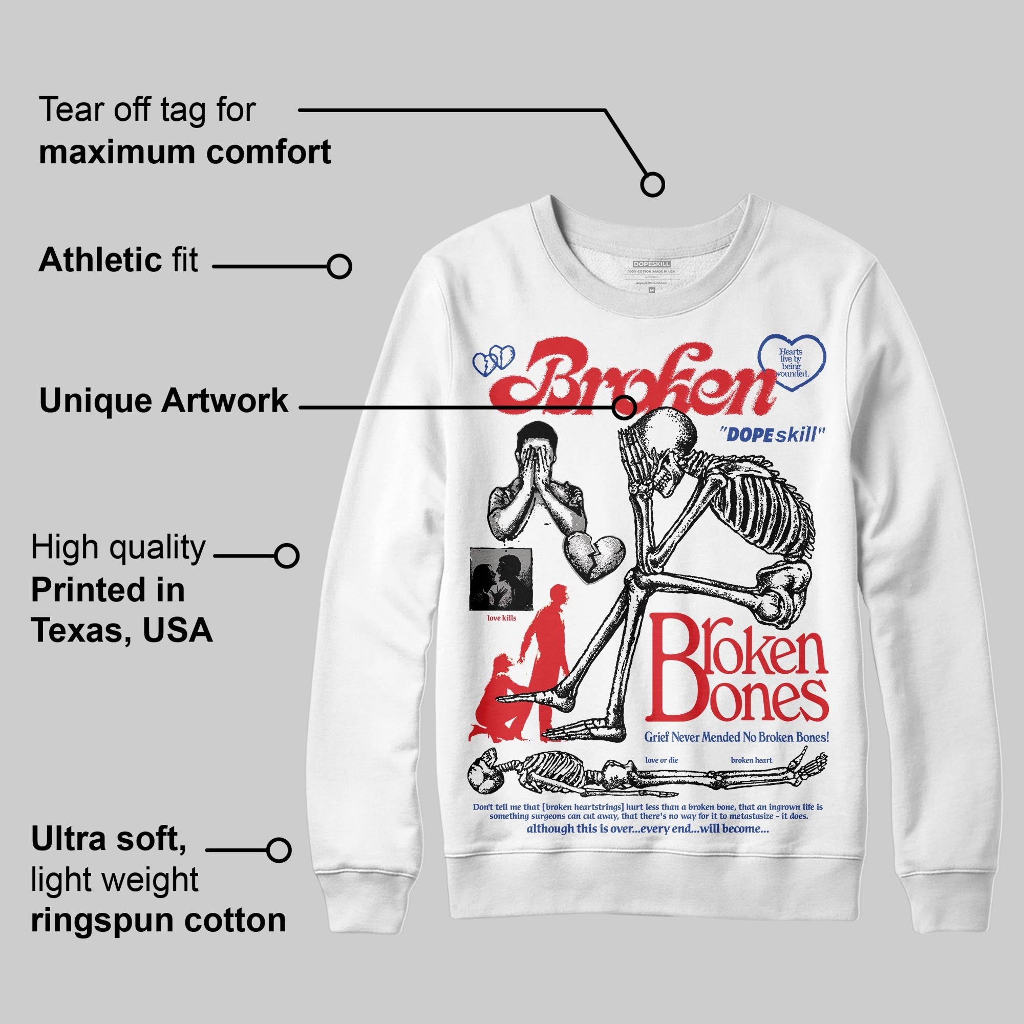 Seoul 2.0 3s superstreetwear Sweatshirt Broken Bones Graphic