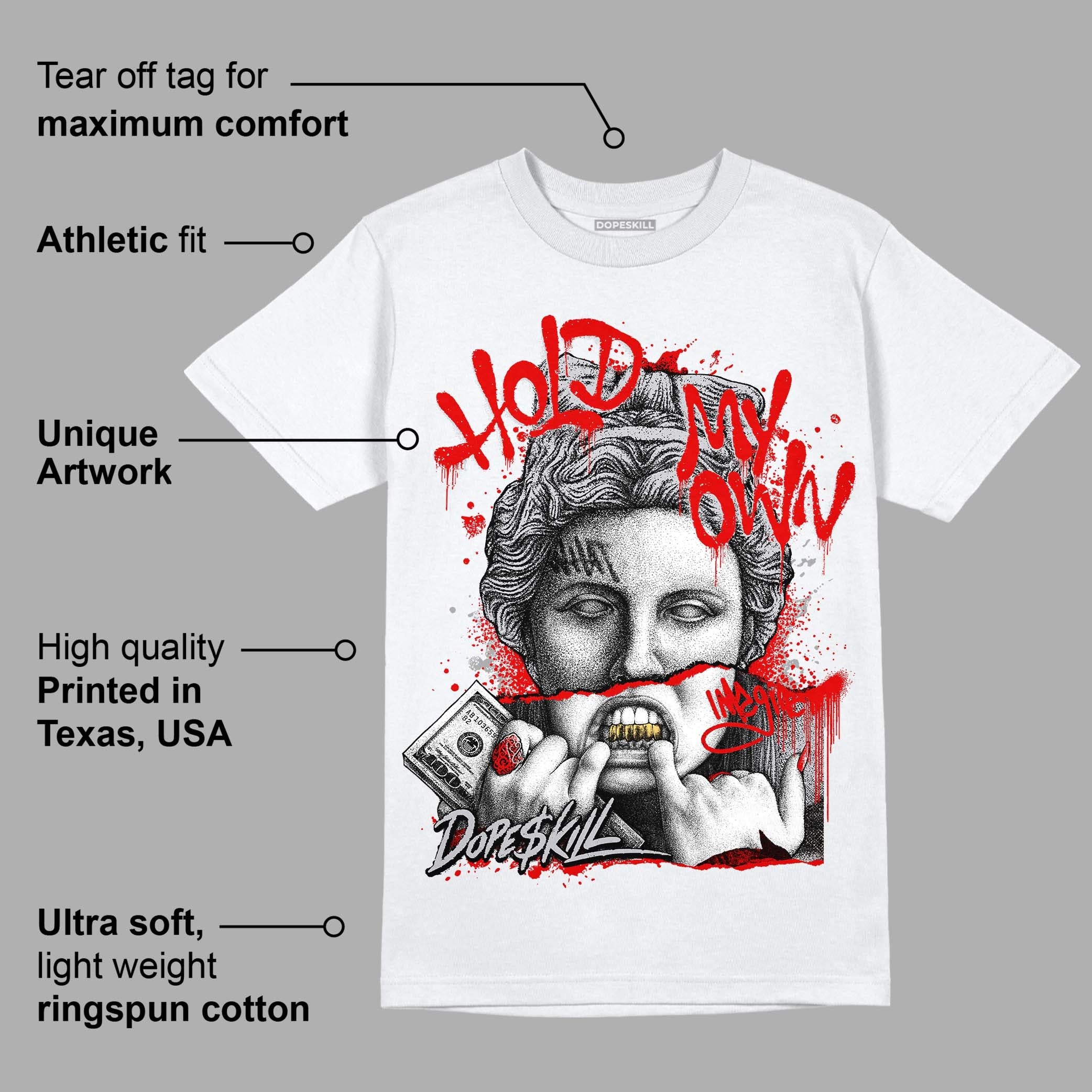 Red Cement 4S superstreetwear T-Shirt Hold My Own Graphic