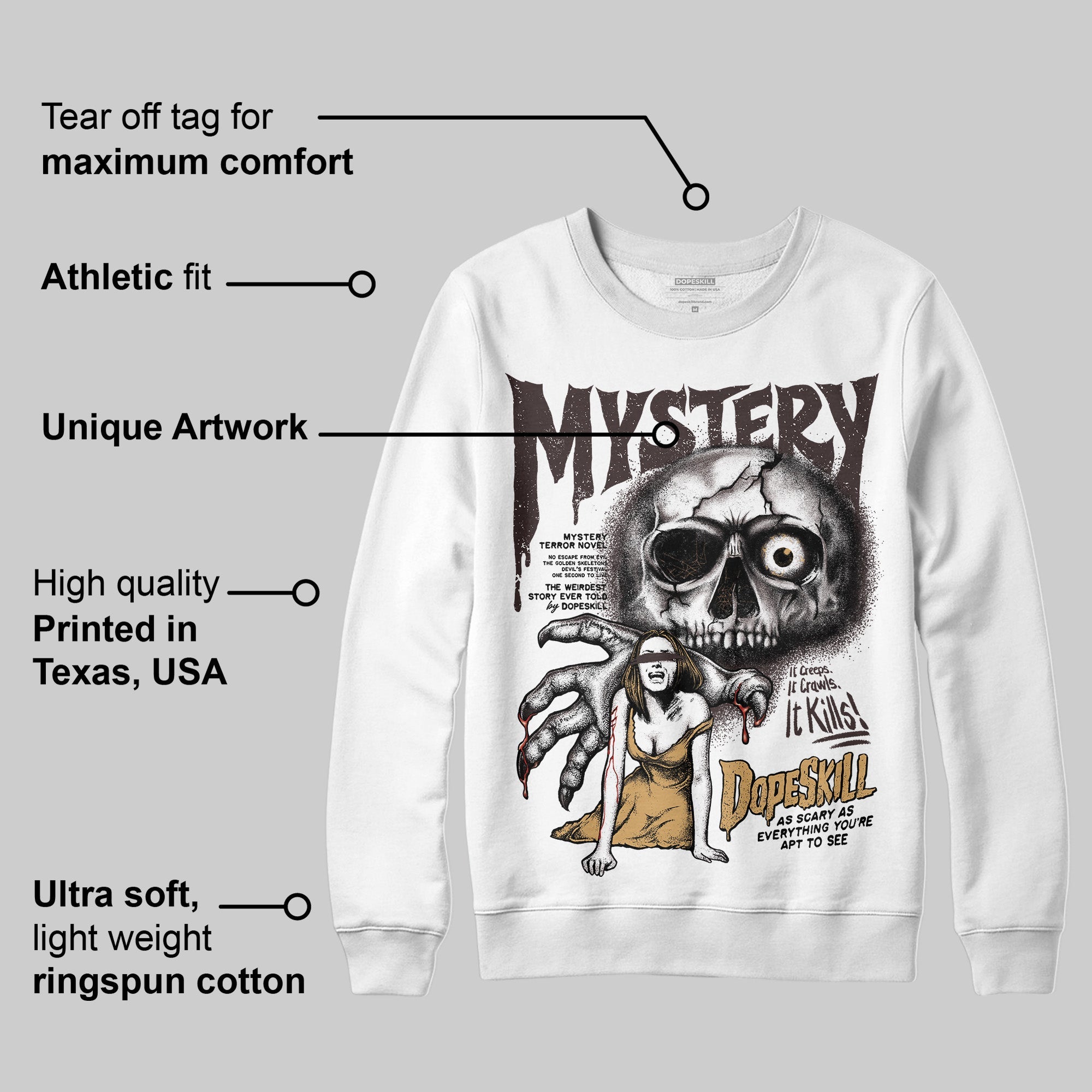 Earth 5s superstreetwear Sweatshirt Mystery Ghostly Grasp Graphic