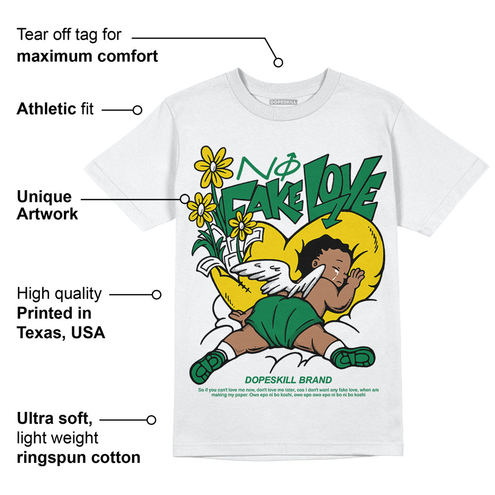Lucky Green 5s superstreetwear T-Shirt No Fake Love Graphic