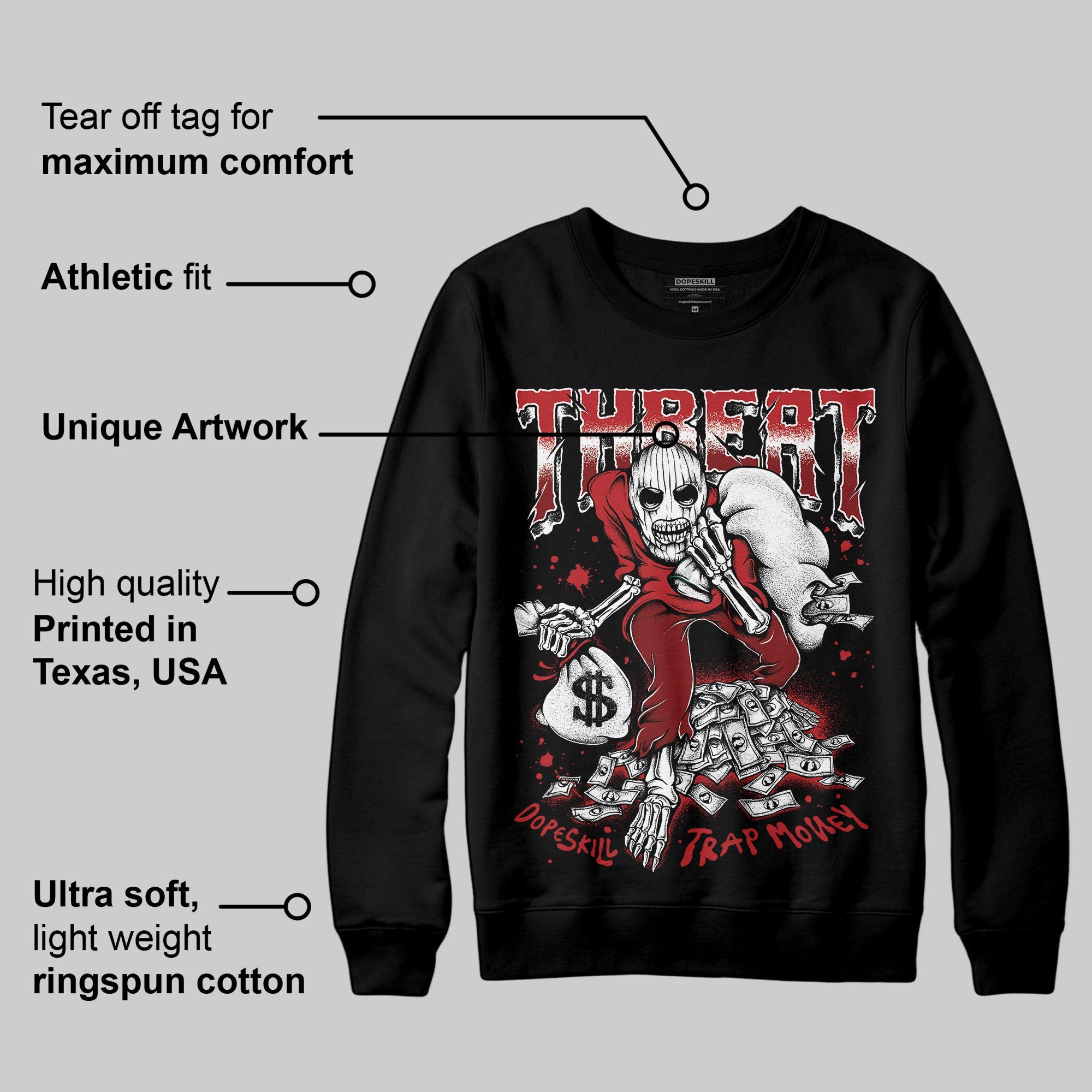 Flu Game 12s superstreetwear Sweatshirt Threat Graphic