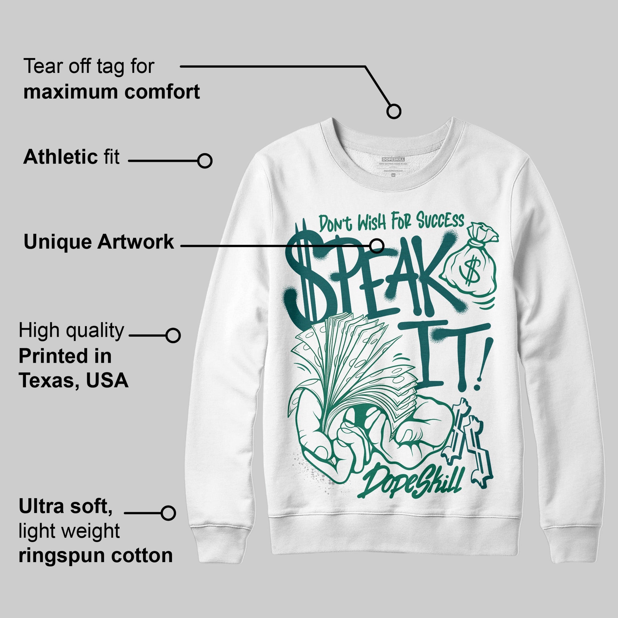 Gel 1130 White Dark Neptune superstreetwear Sweatshirt Speak It Graphic