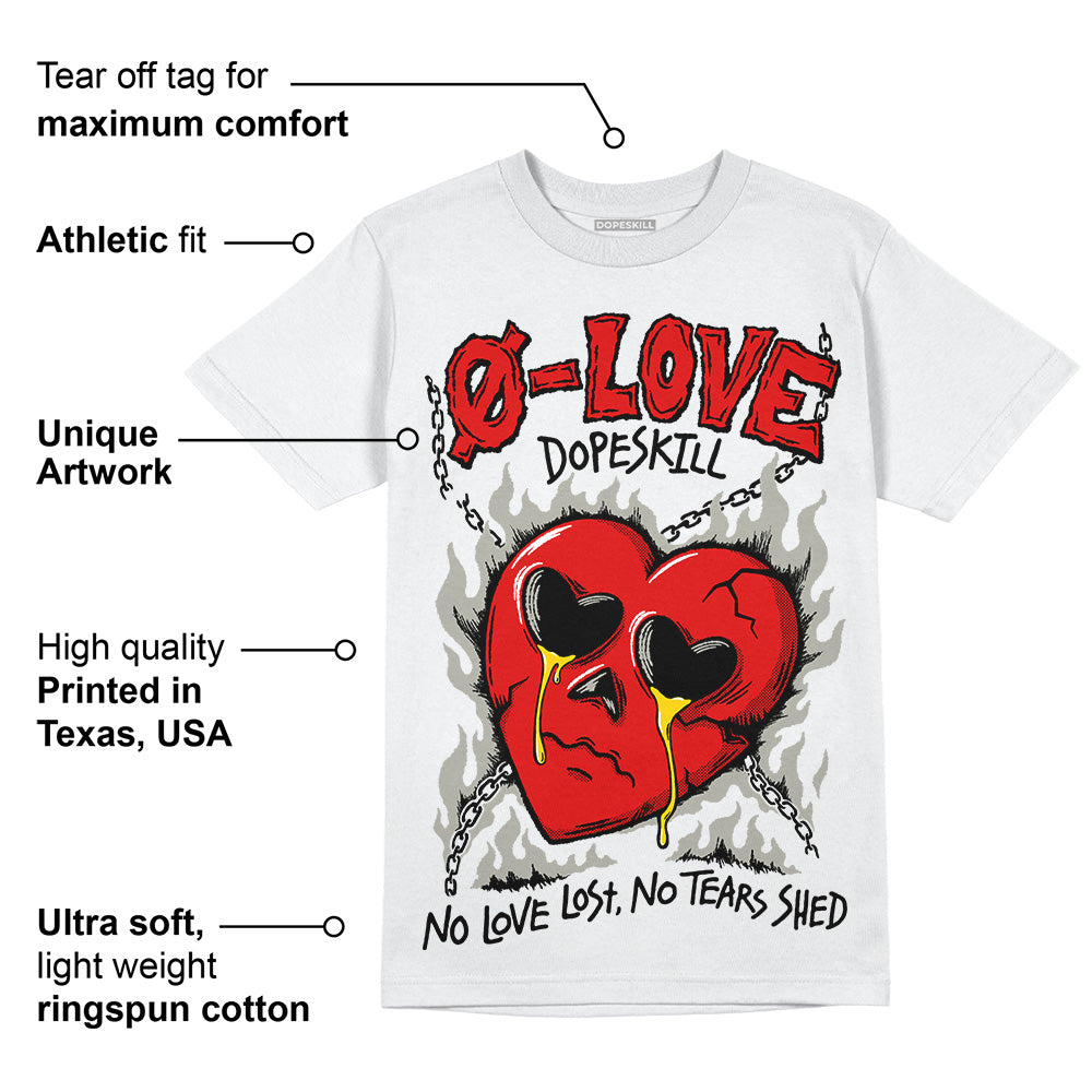 Fire Red 3s superstreetwear T-Shirt Crying Heart Graphic