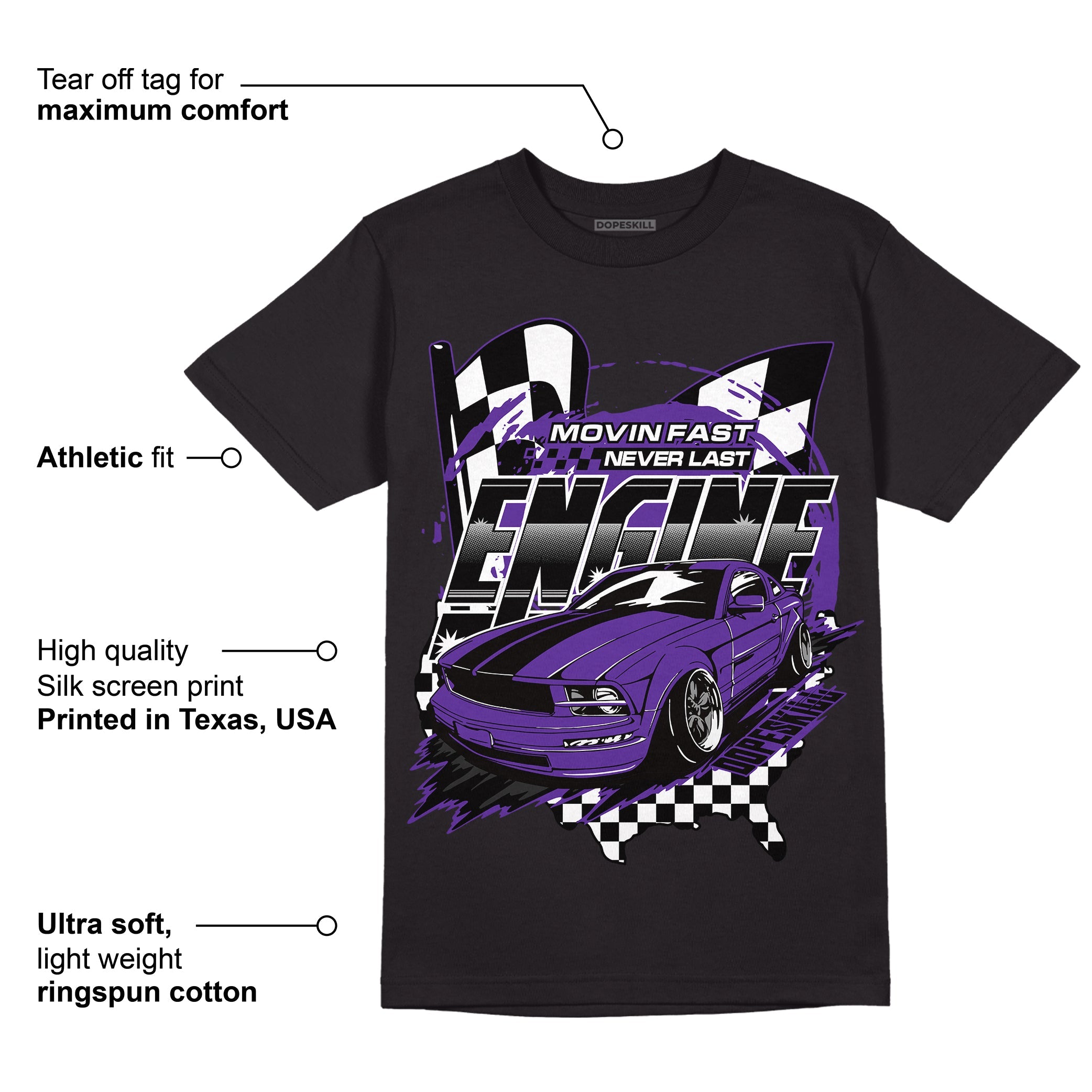 PURPLE Collection superstreetwear T-Shirt ENGINE Tshirt Graphic