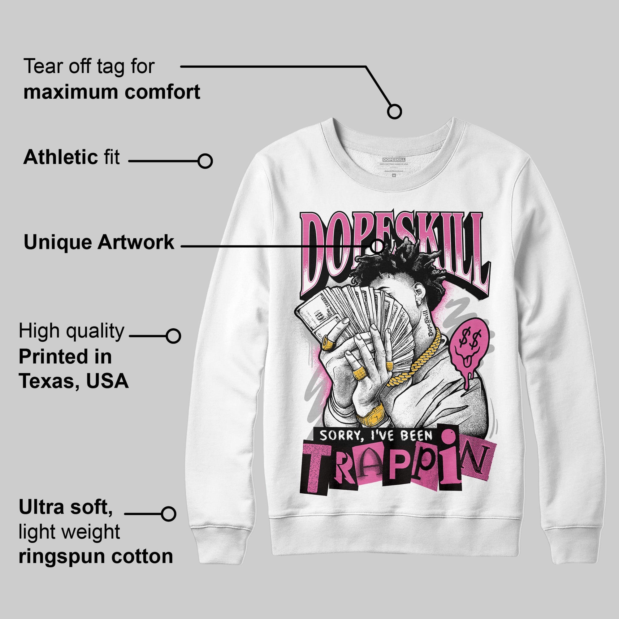 Kayano 14 Cream Sweet Pink superstreetwear Sweatshirt Sorry I've Been Trappin Graphic