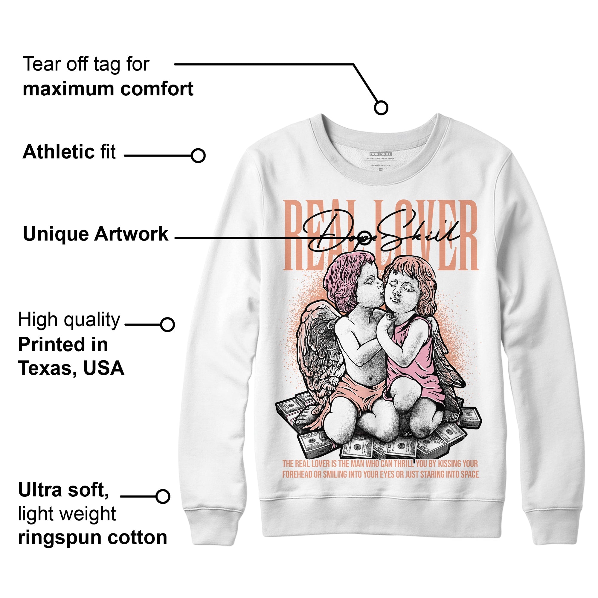 Legend Pink 11s superstreetwear Sweatshirt Real Lover Graphic