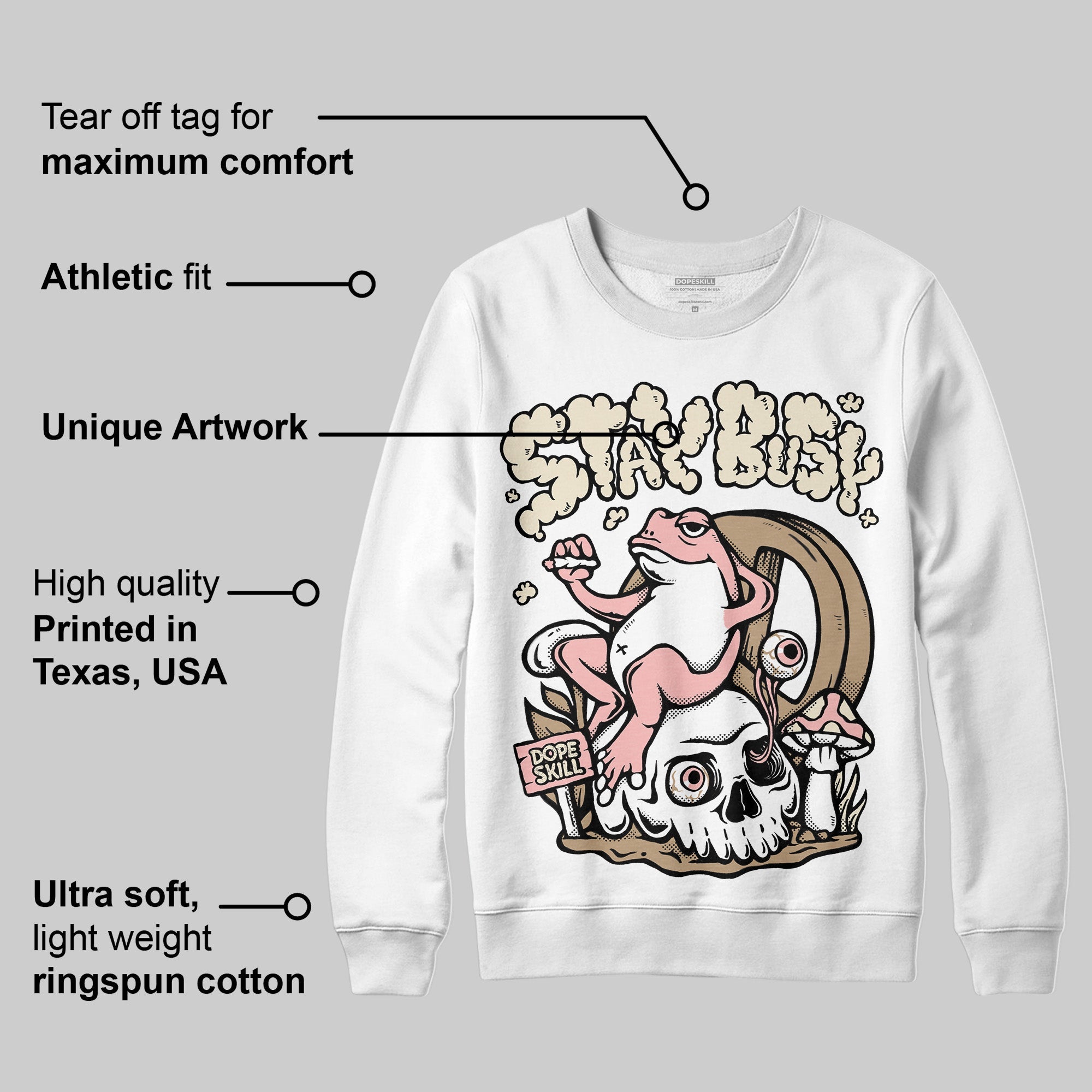 AIR FORCE 1 LINEN superstreetwear Sweatshirt Stay Busy Graphic
