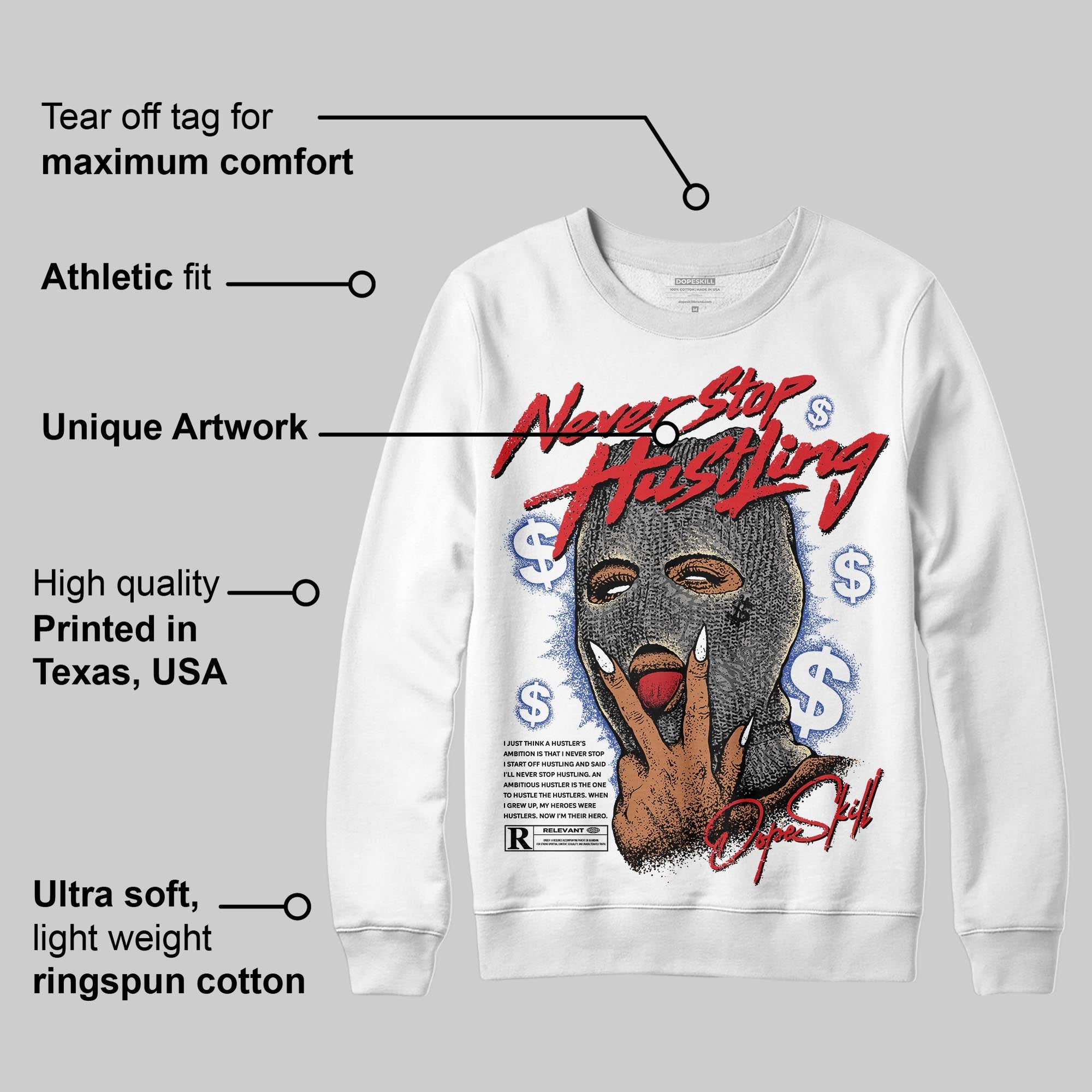 Seoul 2.0 3s superstreetwear Sweatshirt Never Stop Hustling Graphic
