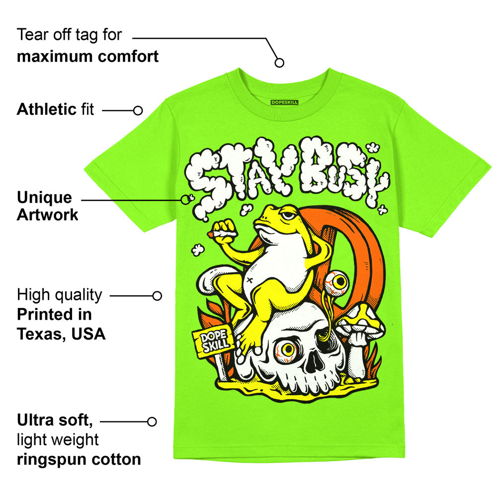 Neon Green Collection superstreetwear Neon Green T-shirt Stay Busy Graphic