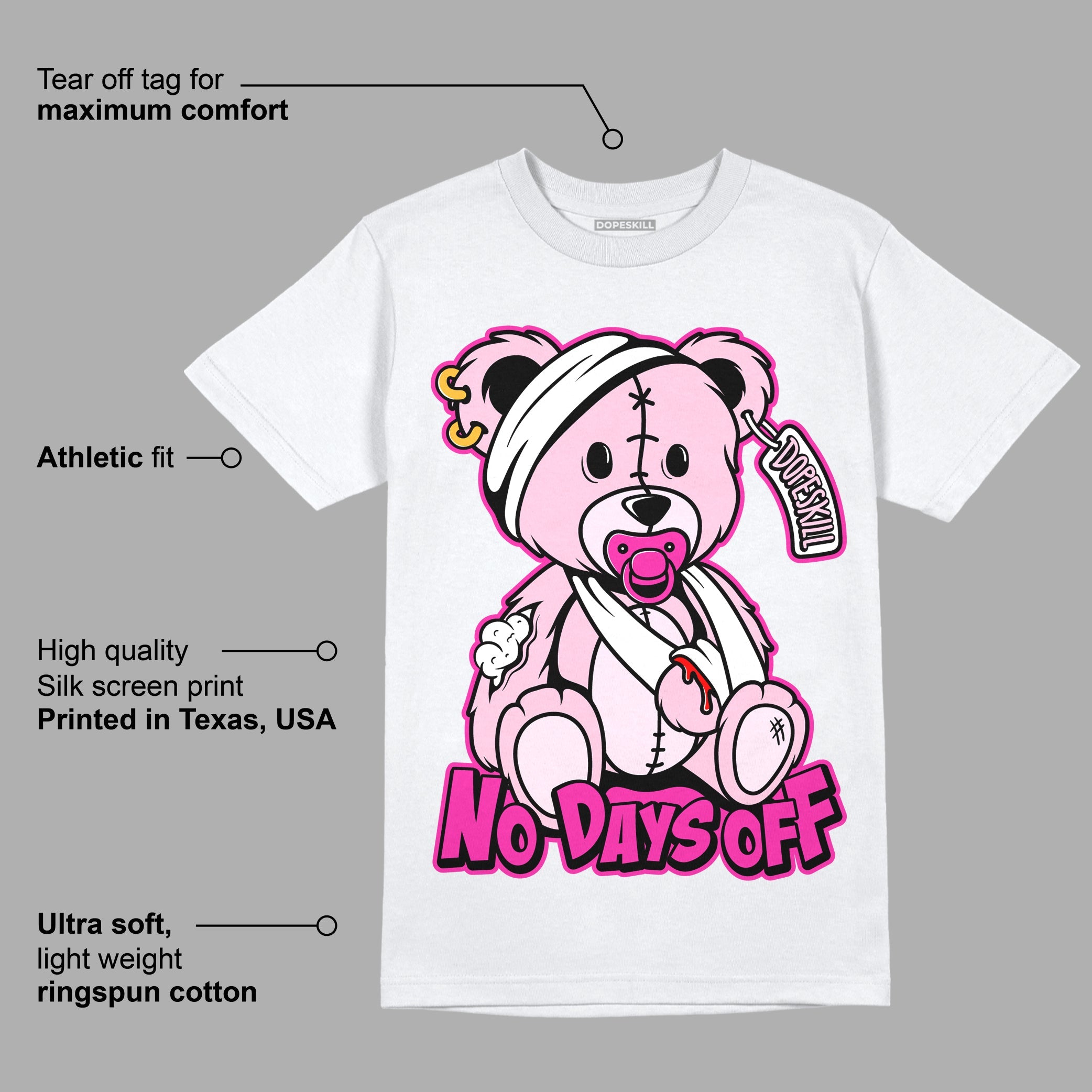 Triple Pink Dunk Low superstreetwear T-Shirt Hurt Bear Graphic