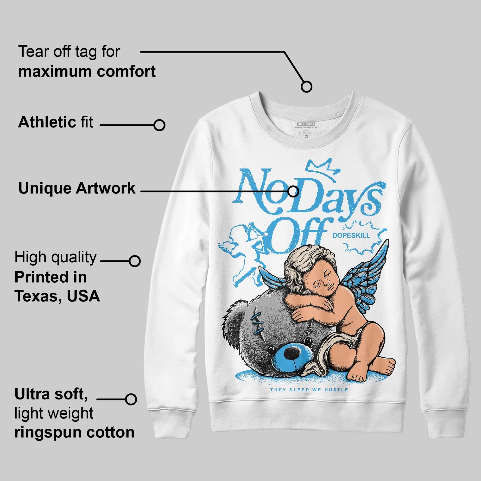 UNC Reimagined 1s superstreetwear Sweatshirt New No Days Off Graphic