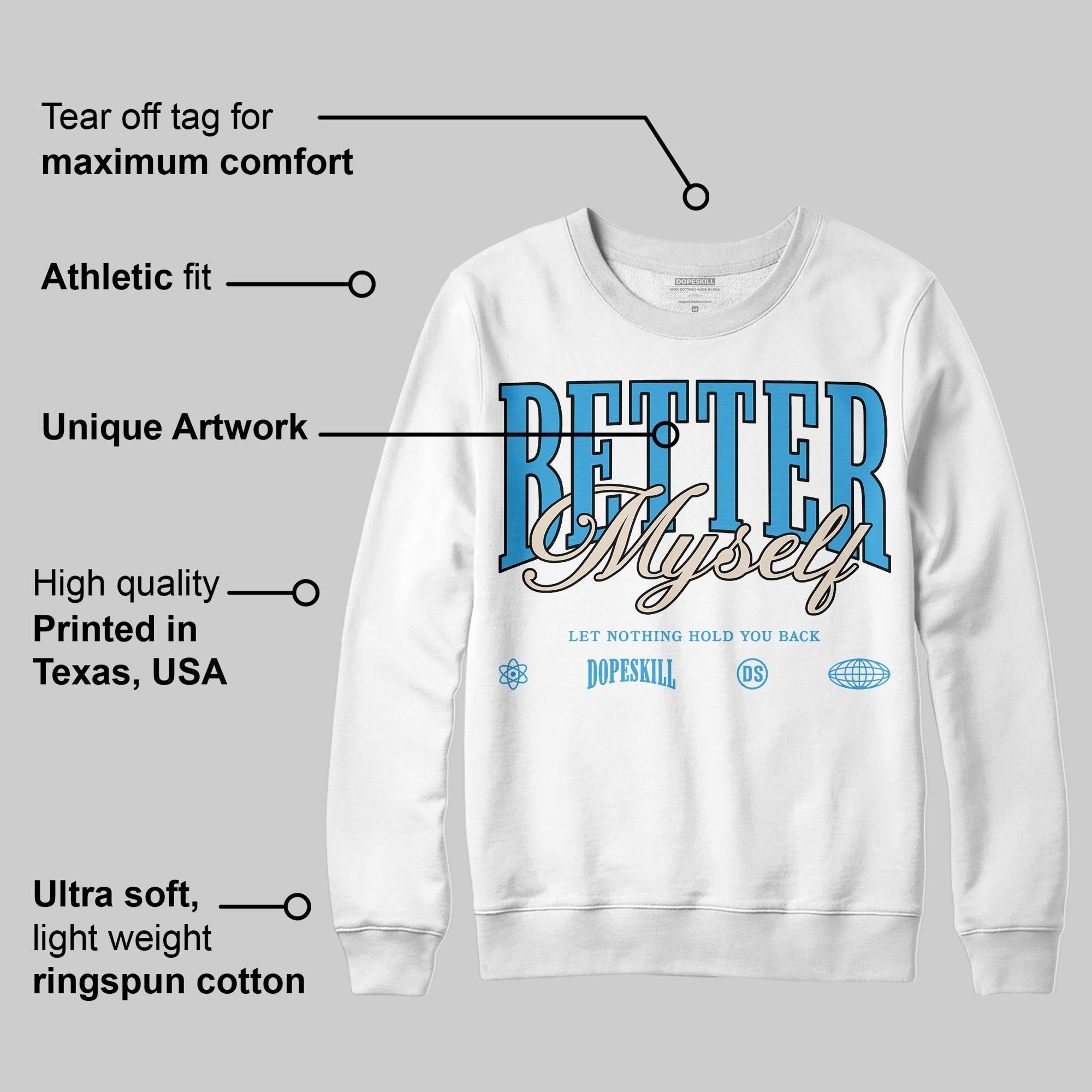 UNC Reimagined 1s superstreetwear Sweatshirt Better Myself Graphic