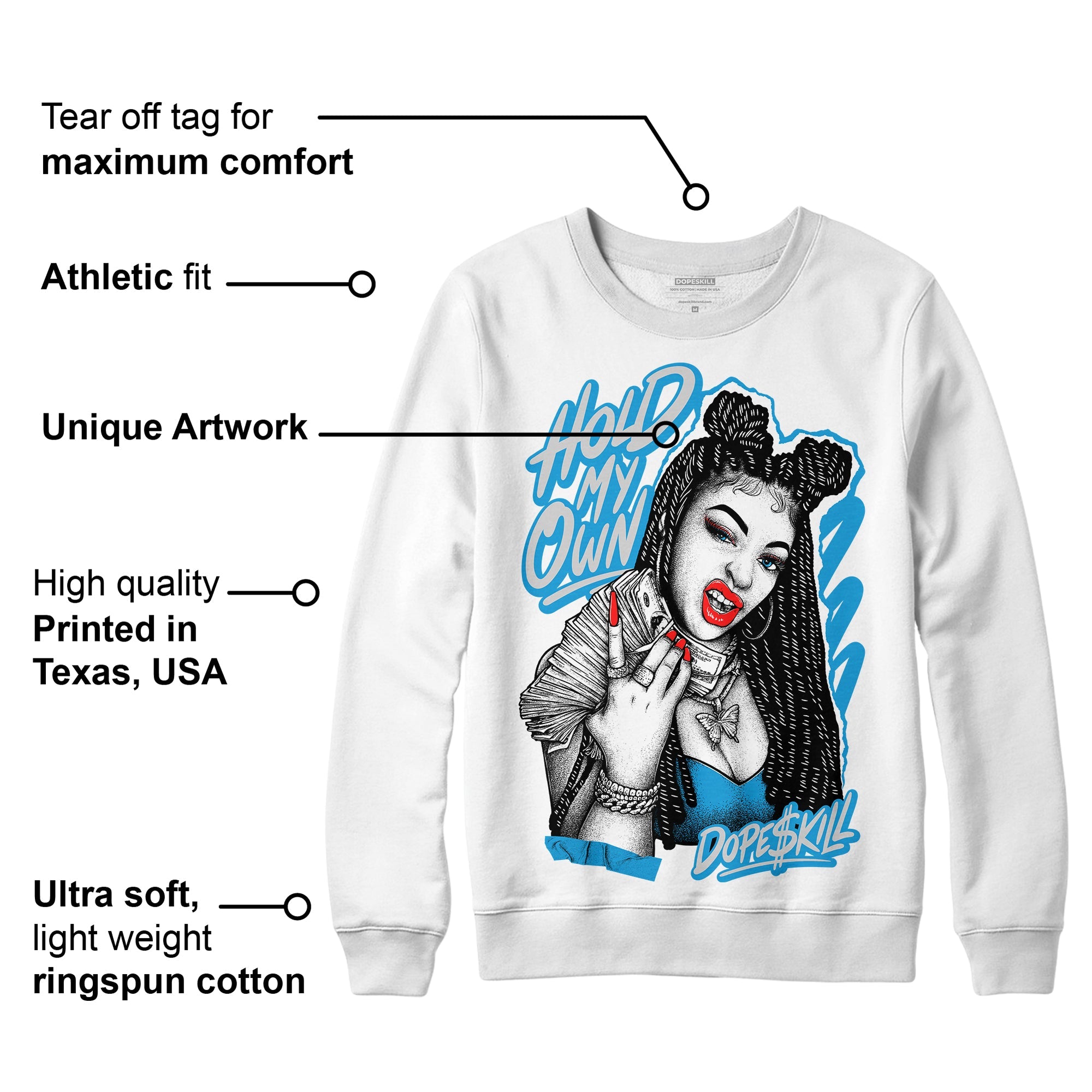 Military Blue 4s superstreetwear Sweatshirt New H.M.O Graphic