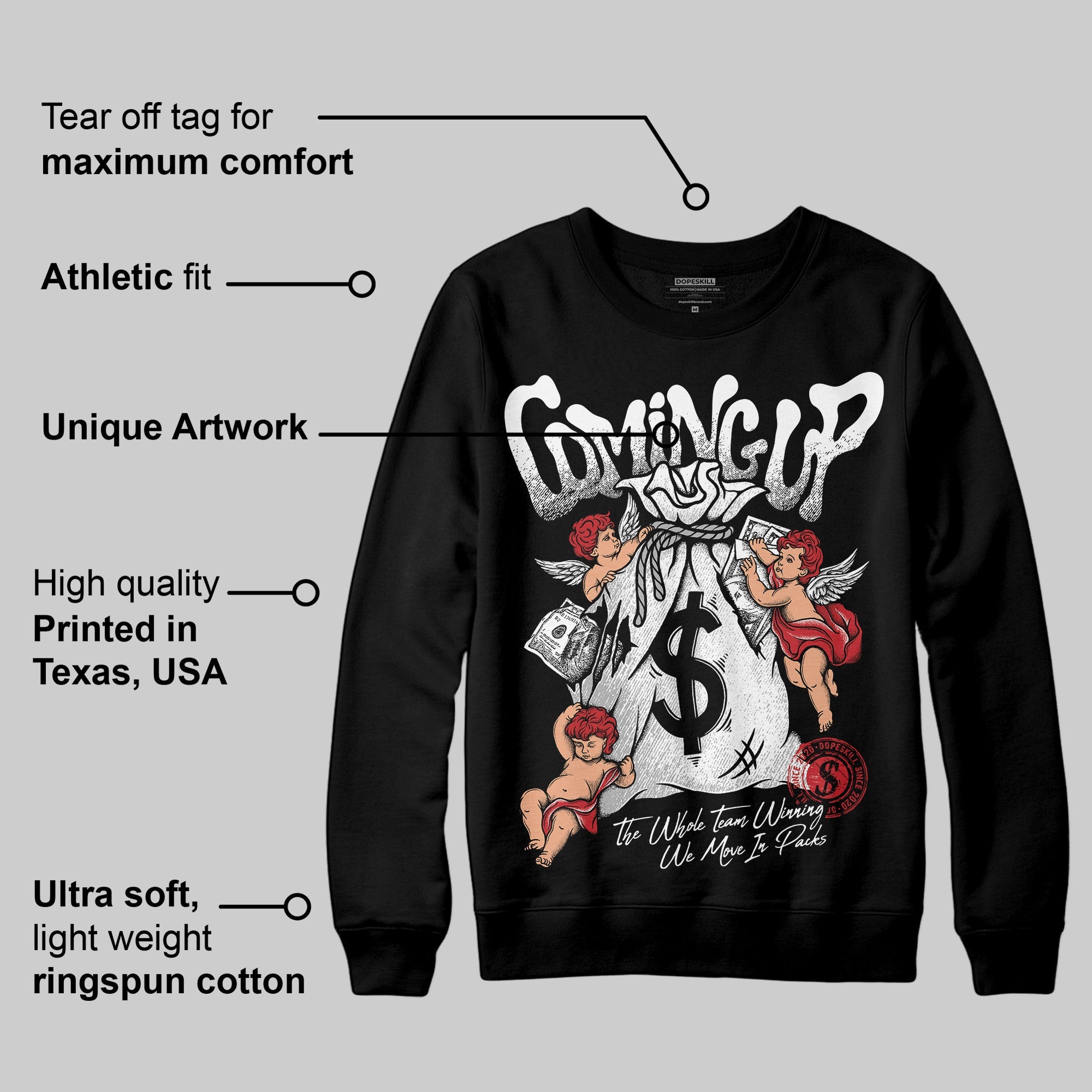 Bred Velvet 11s superstreetwear Sweatshirt Money Bag Coming Up Graphic