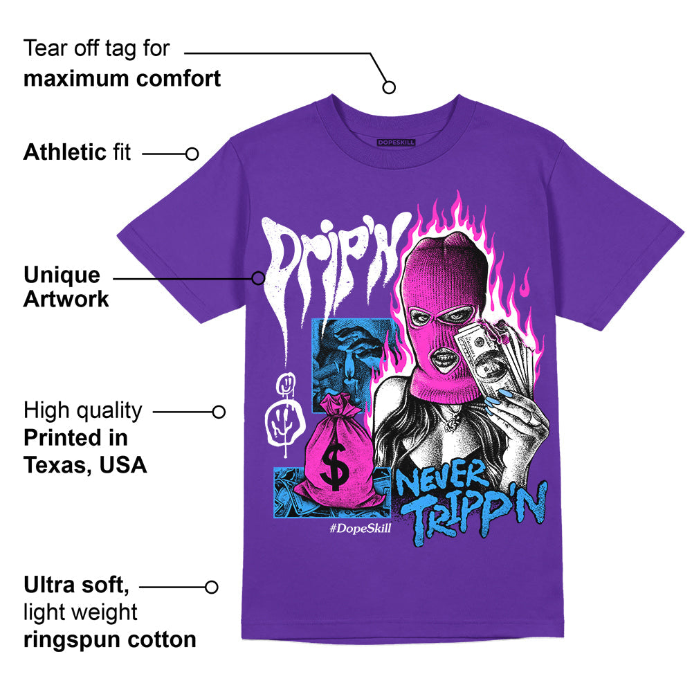 Dunk Purple Championship Court White superstreetwear Purple T-shirt Drip'n Never Tripp'n Graphic