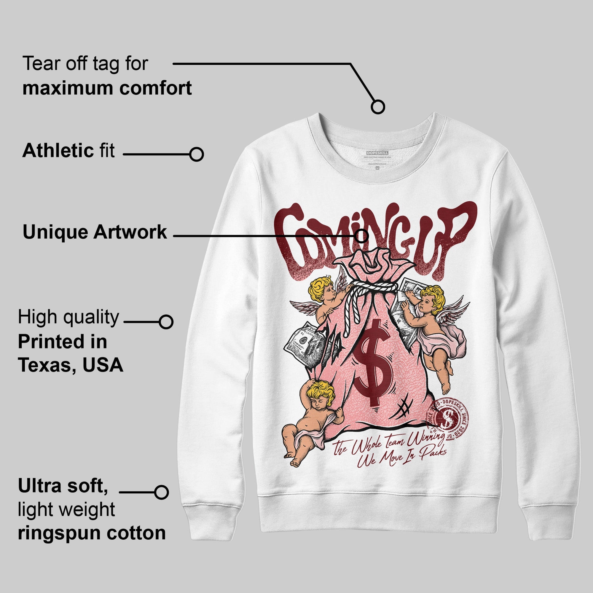 VALENTINE'S Day 3s superstreetwear Sweatshirt Money Bag Coming Up Graphic