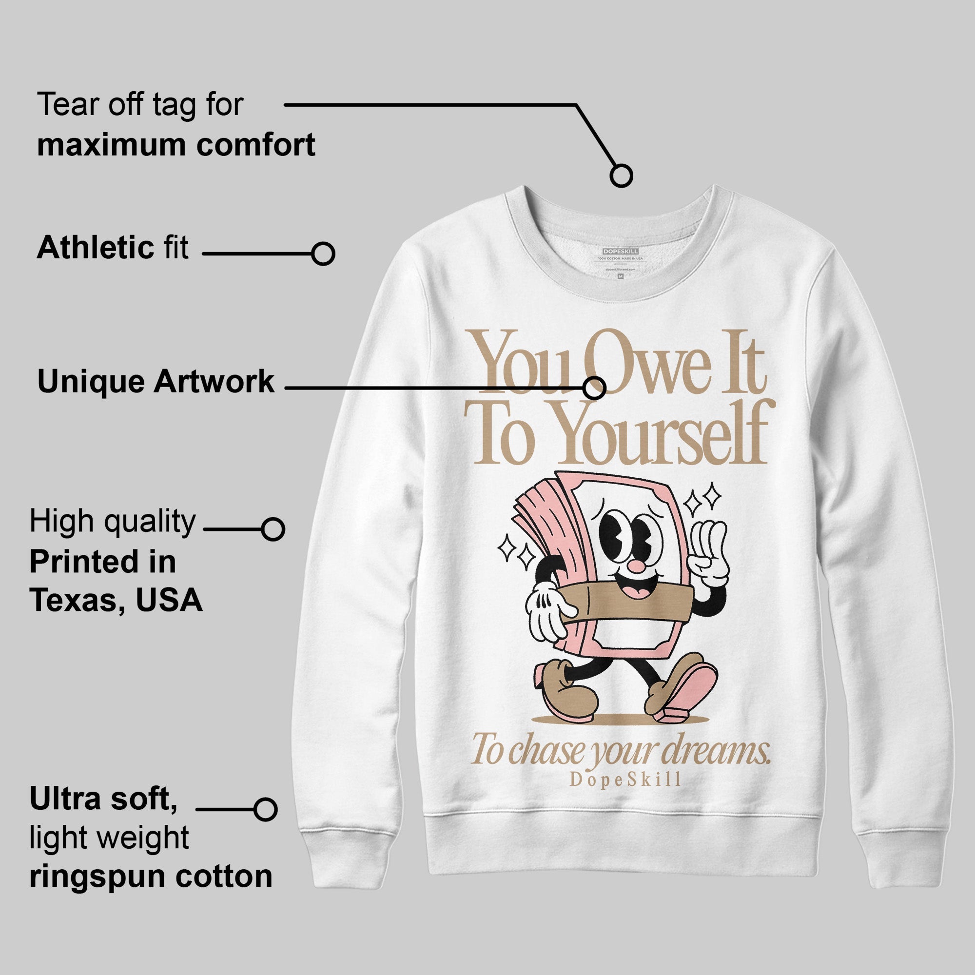 AIR FORCE 1 LINEN superstreetwear Sweatshirt Owe It To Yourself Graphic