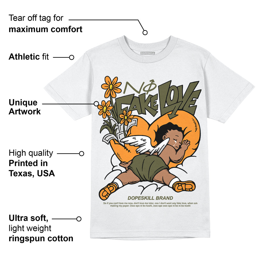 Olive 5s superstreetwear T-Shirt No Fake Love Graphic