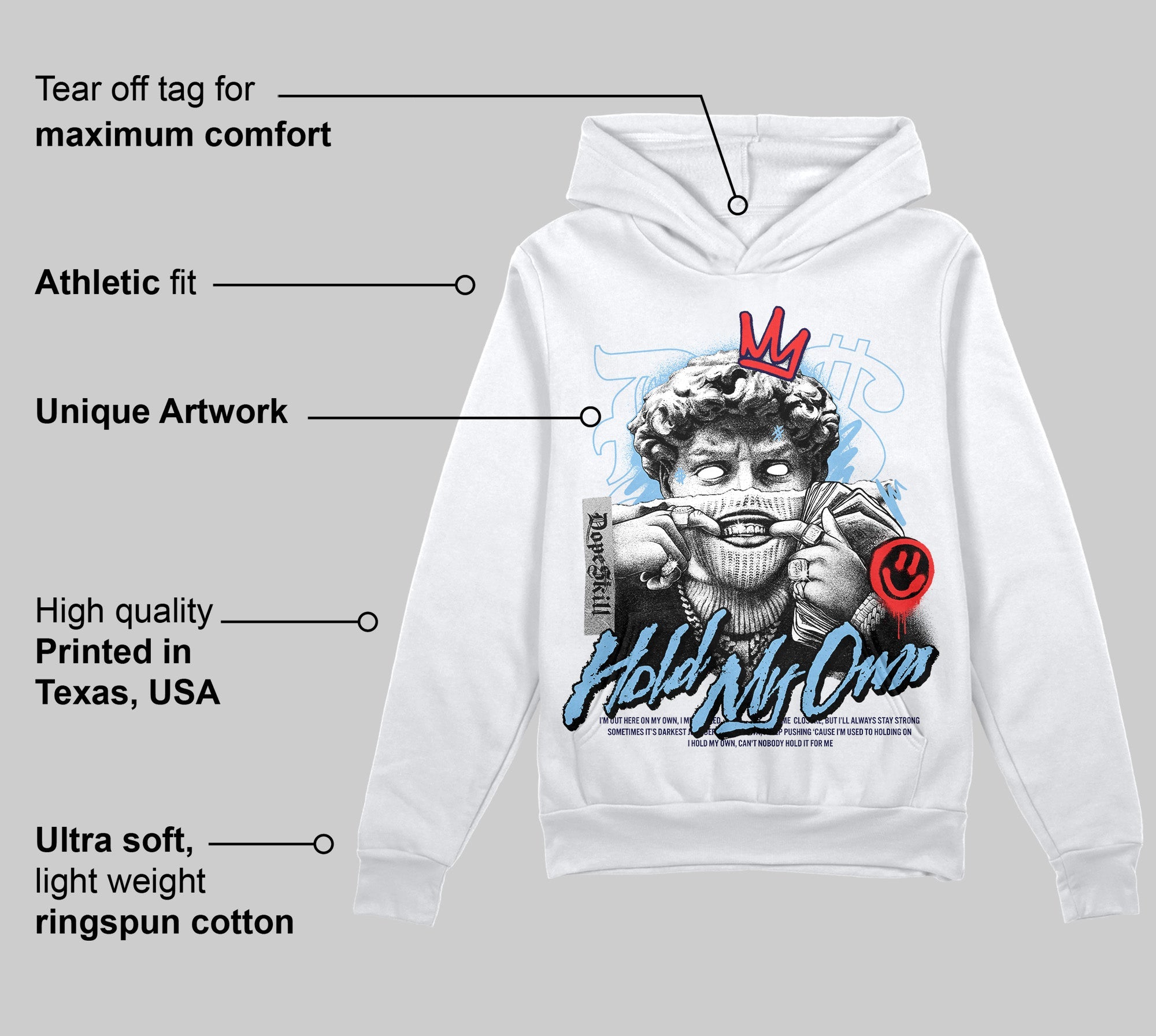 University Blue Collection superstreetwear Hoodie Sweatshirt In My Way Graphic