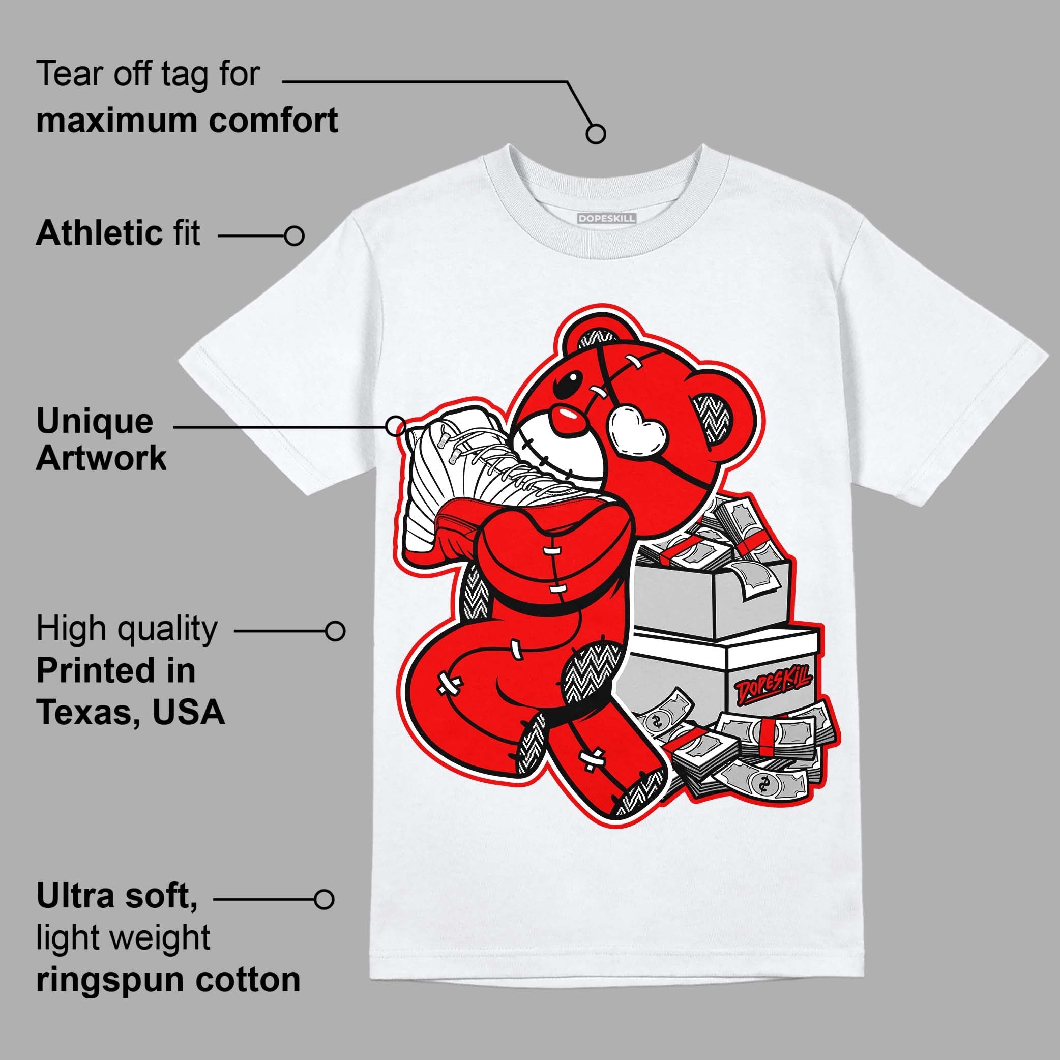 Cherry 12s superstreetwear T-Shirt Bear Steals Sneaker Graphic