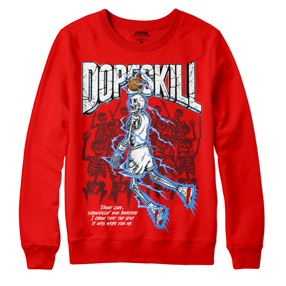 Cherry 11s superstreetwear Varsity Red Sweatshirt Thunder Dunk Graphic