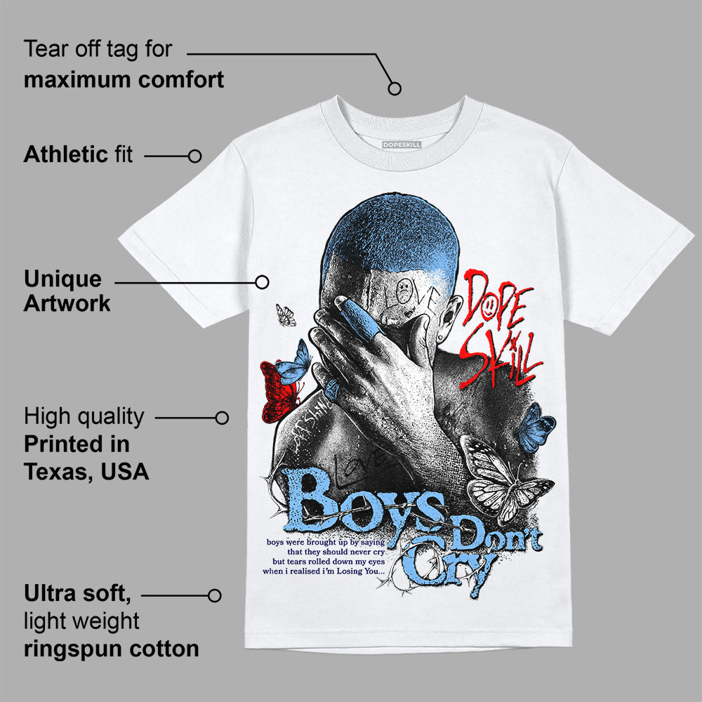 Powder Blue 9s superstreetwear T-Shirt Boys Don't Cry Graphic