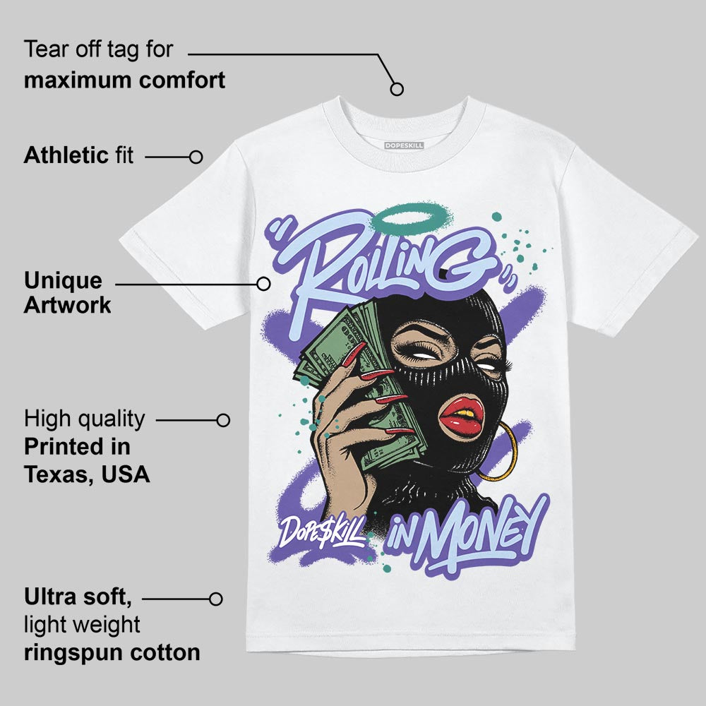 Grape 5s superstreetwear T-Shirt Rolling in Money Graphic
