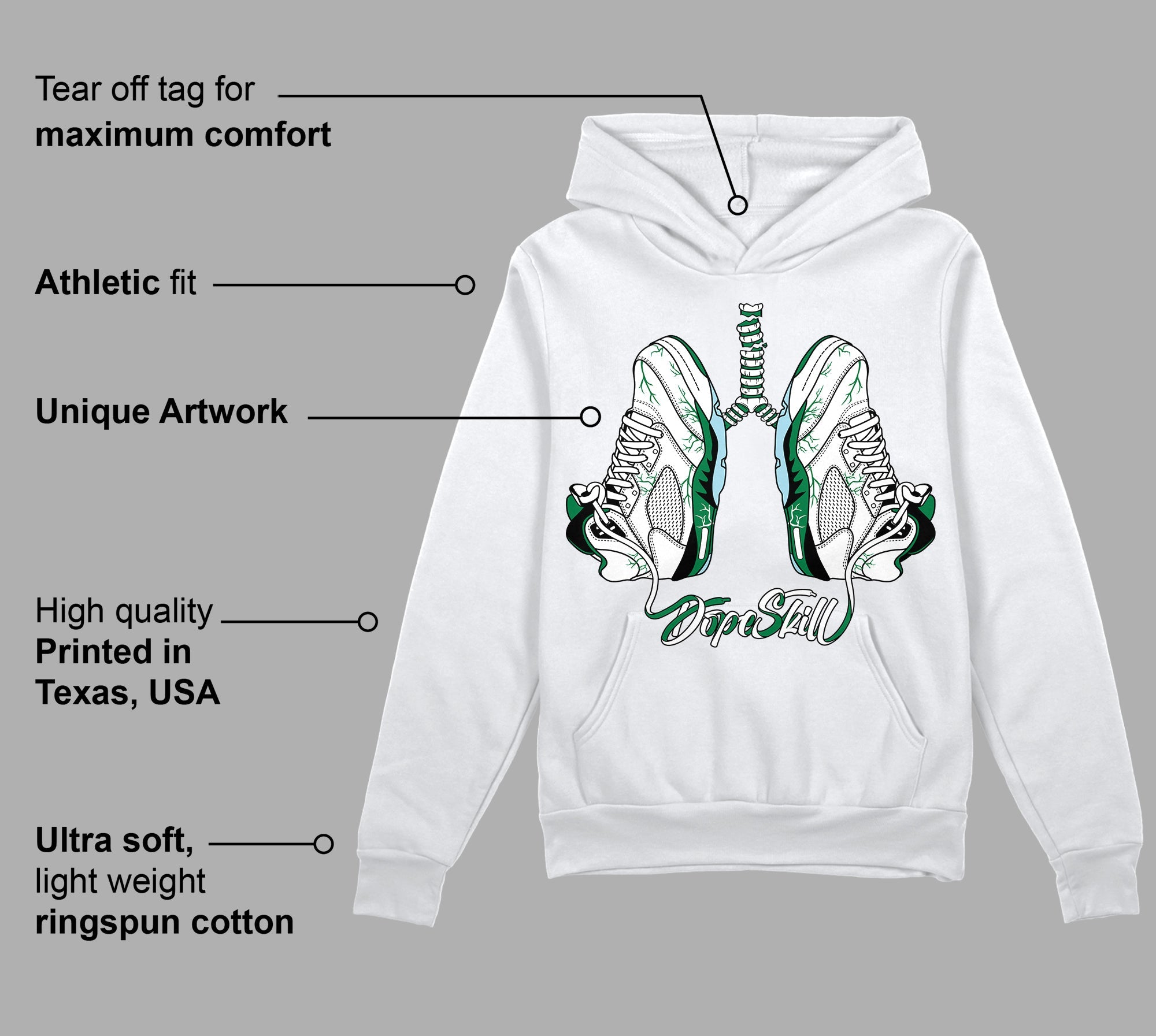 Lucky Green 5s superstreetwear Hoodie Sweatshirt Breathe Graphic